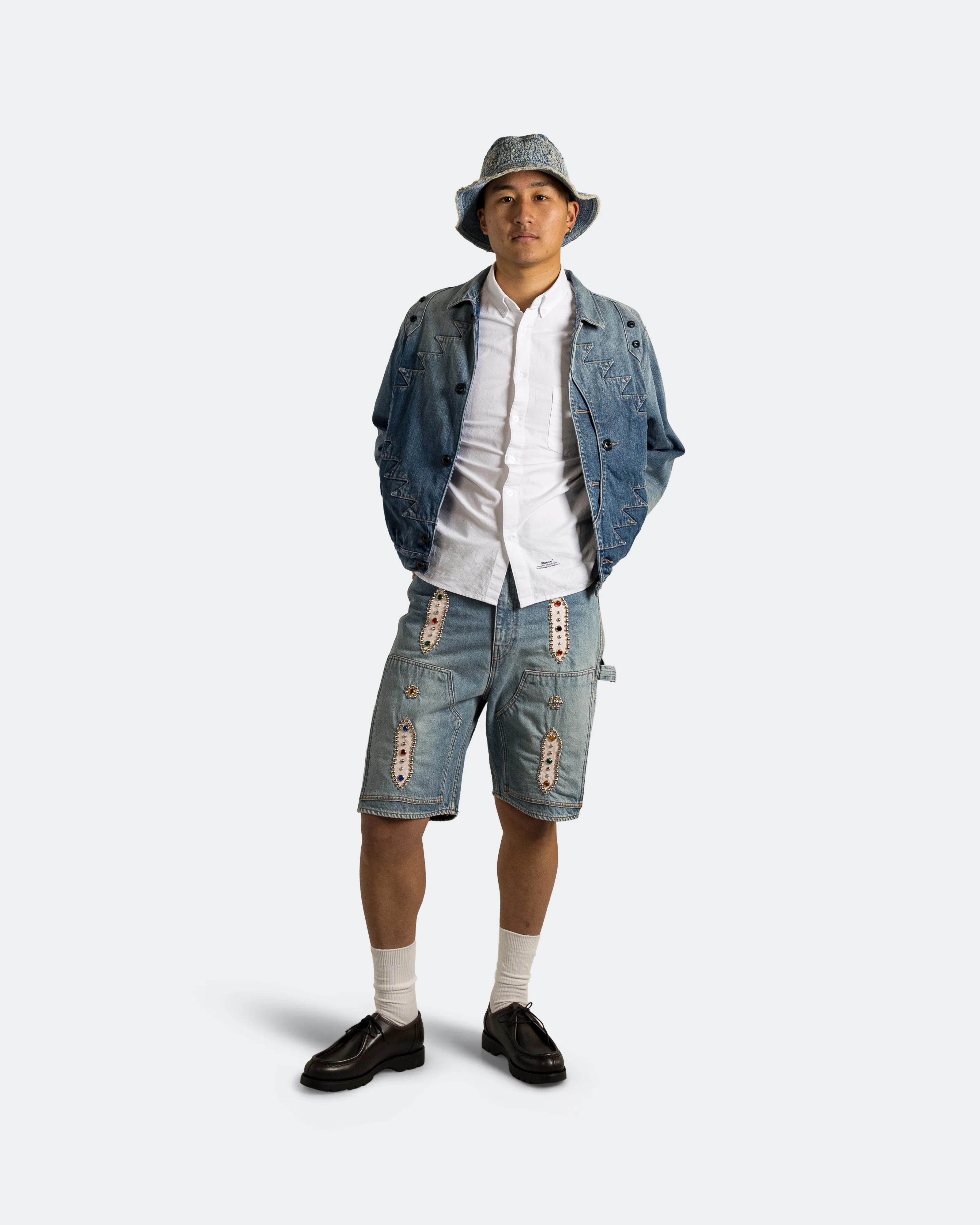 11.5oz Denim THE OLD MAN AND THE SEA Hat (CRASH Remake) - Indigo - Image 4