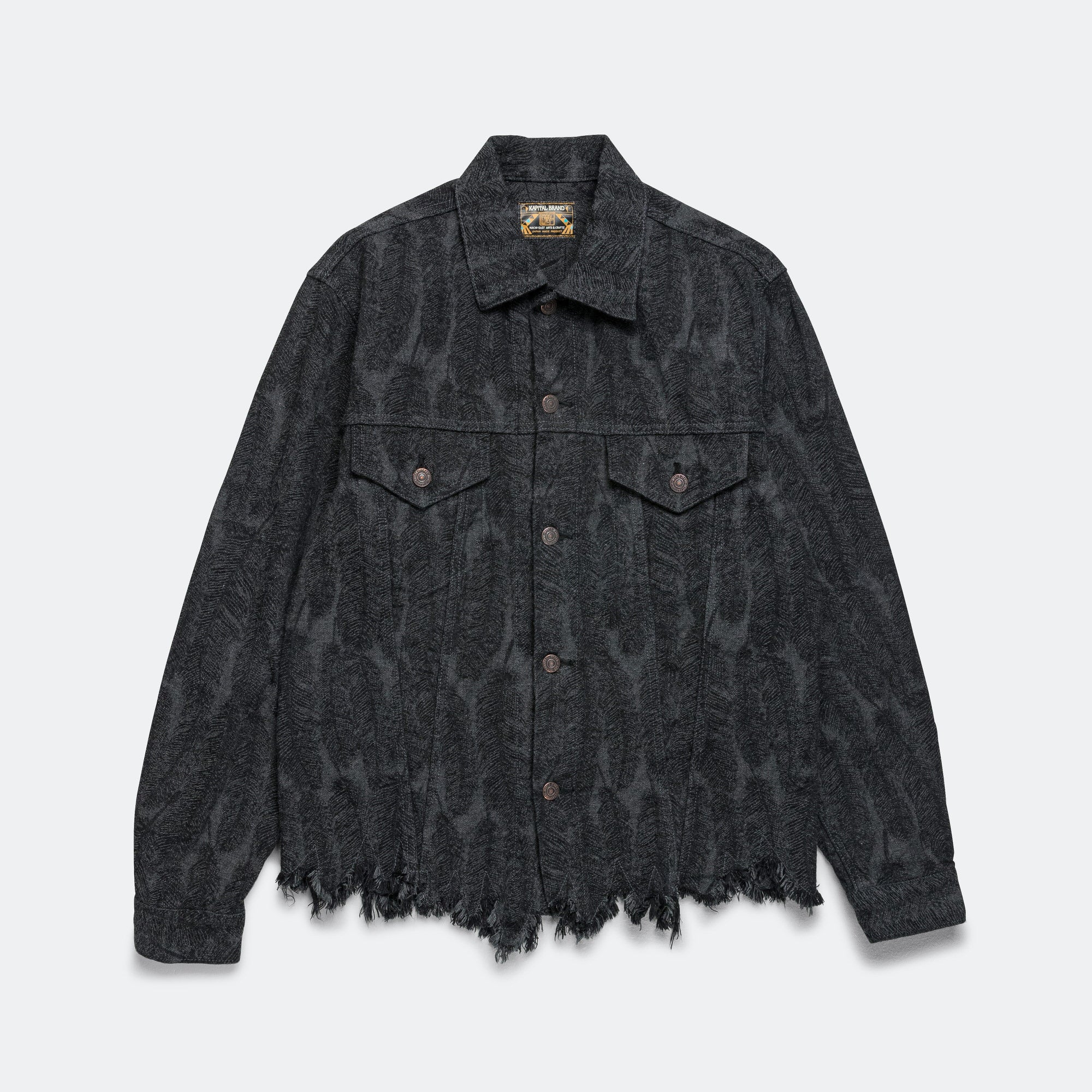 12oz MAGPIE Denim 3rd JKT - Black/Black