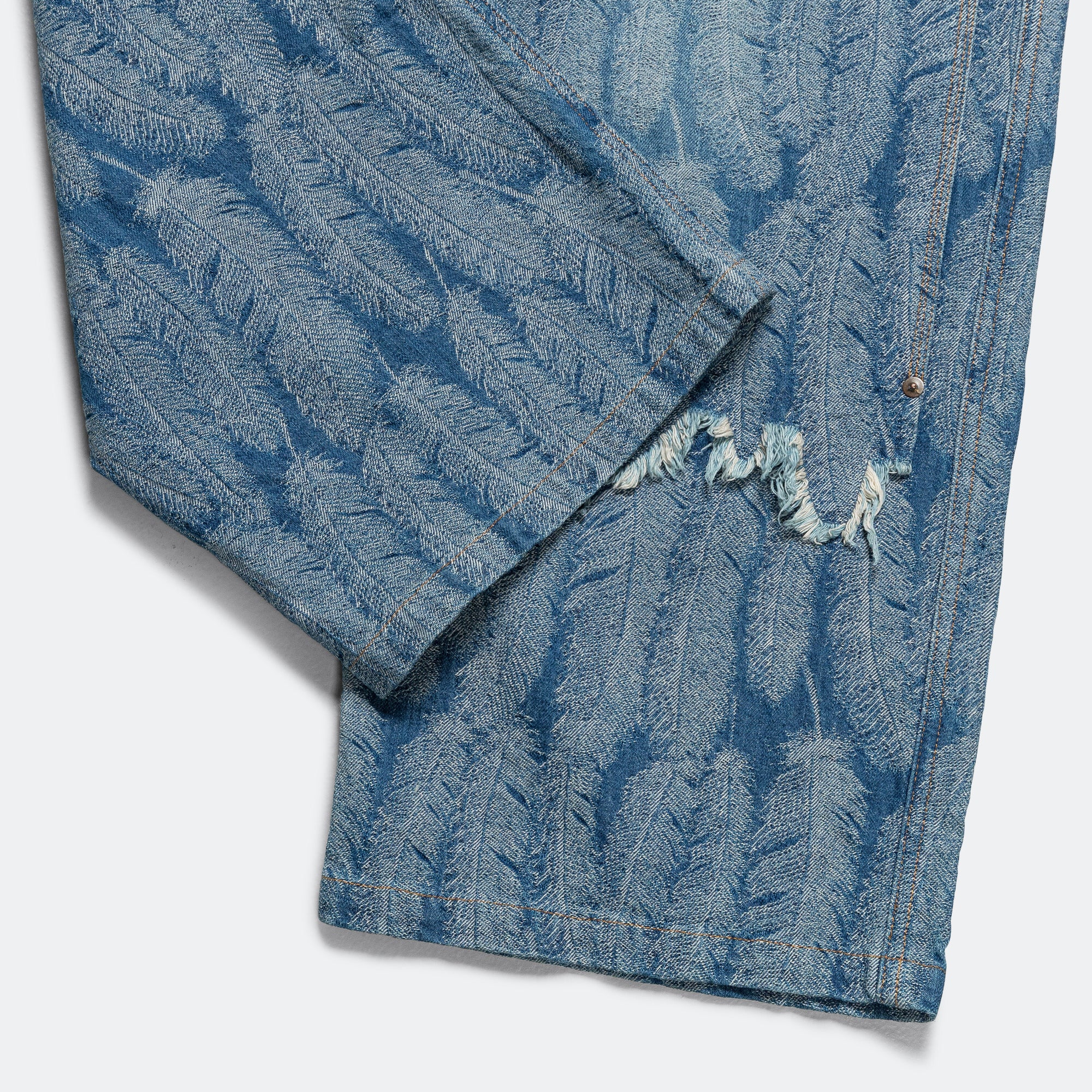 12oz MAGPIE Denim W-Knee EASY Baggy Pants - Light - Image 8