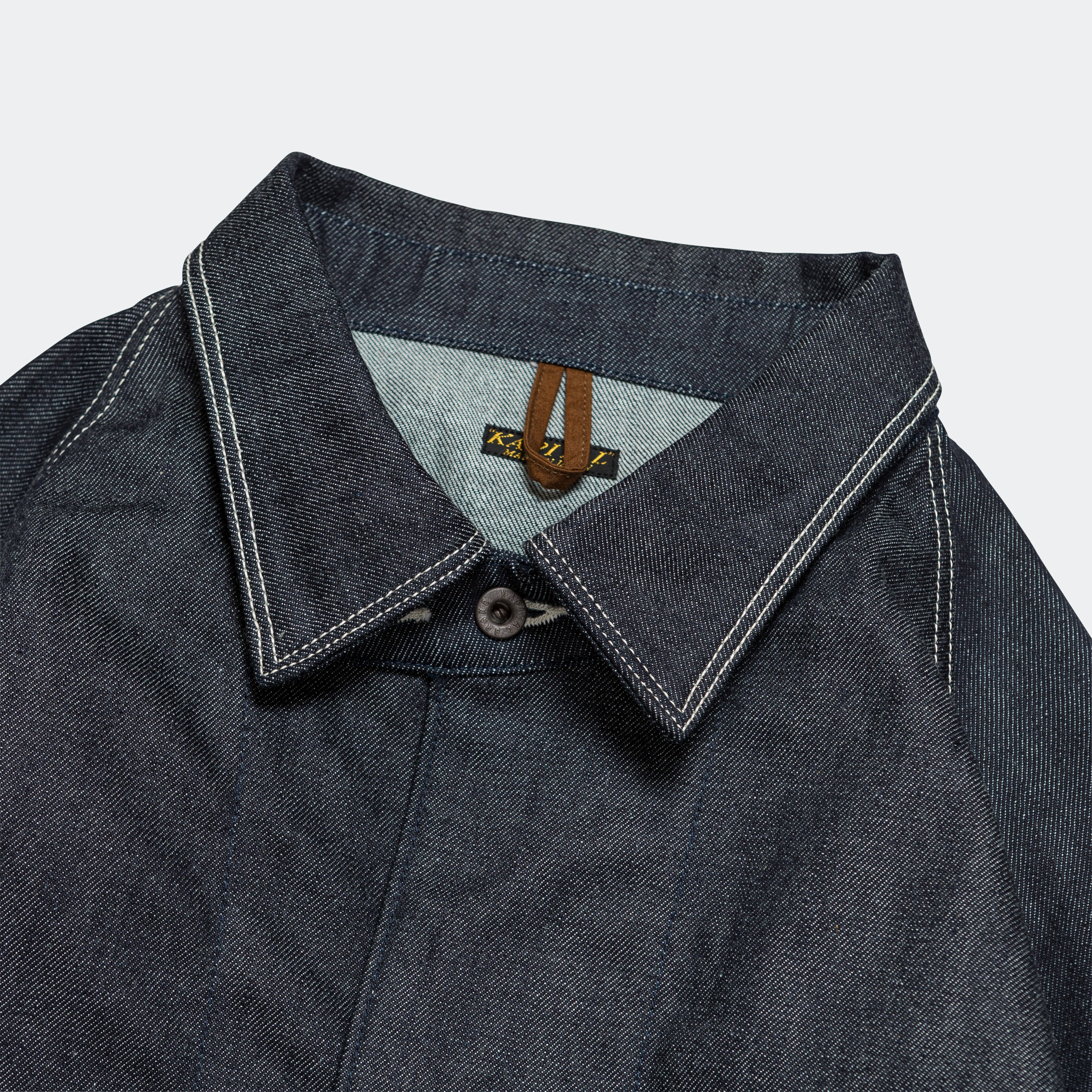 12oz PALM TREE Jacquard Denim CACTUS Coverall - Indigo - Image 3