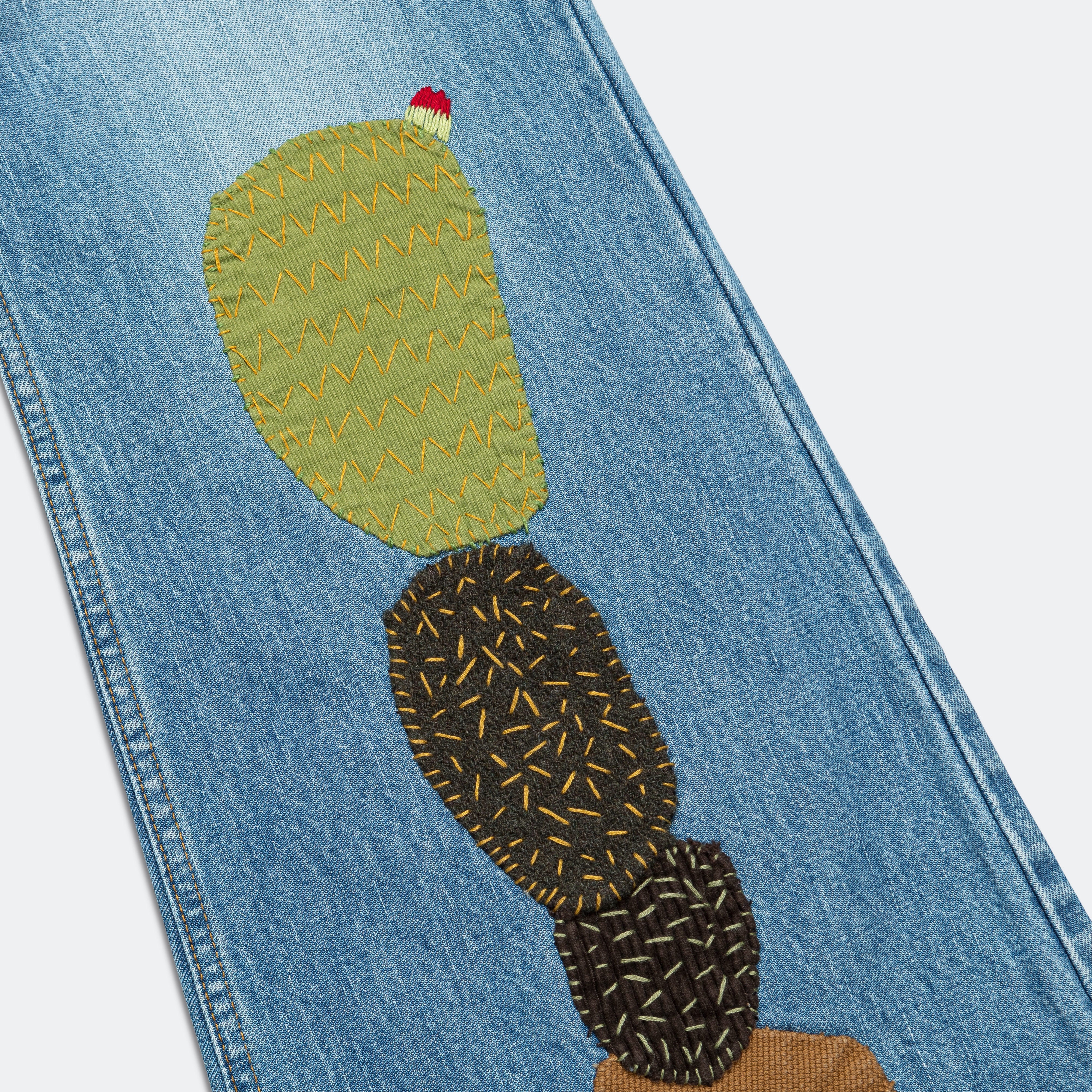 14oz Denim BUSH Flare Pants (CACTUS Embroidery) - Pro - Image 6