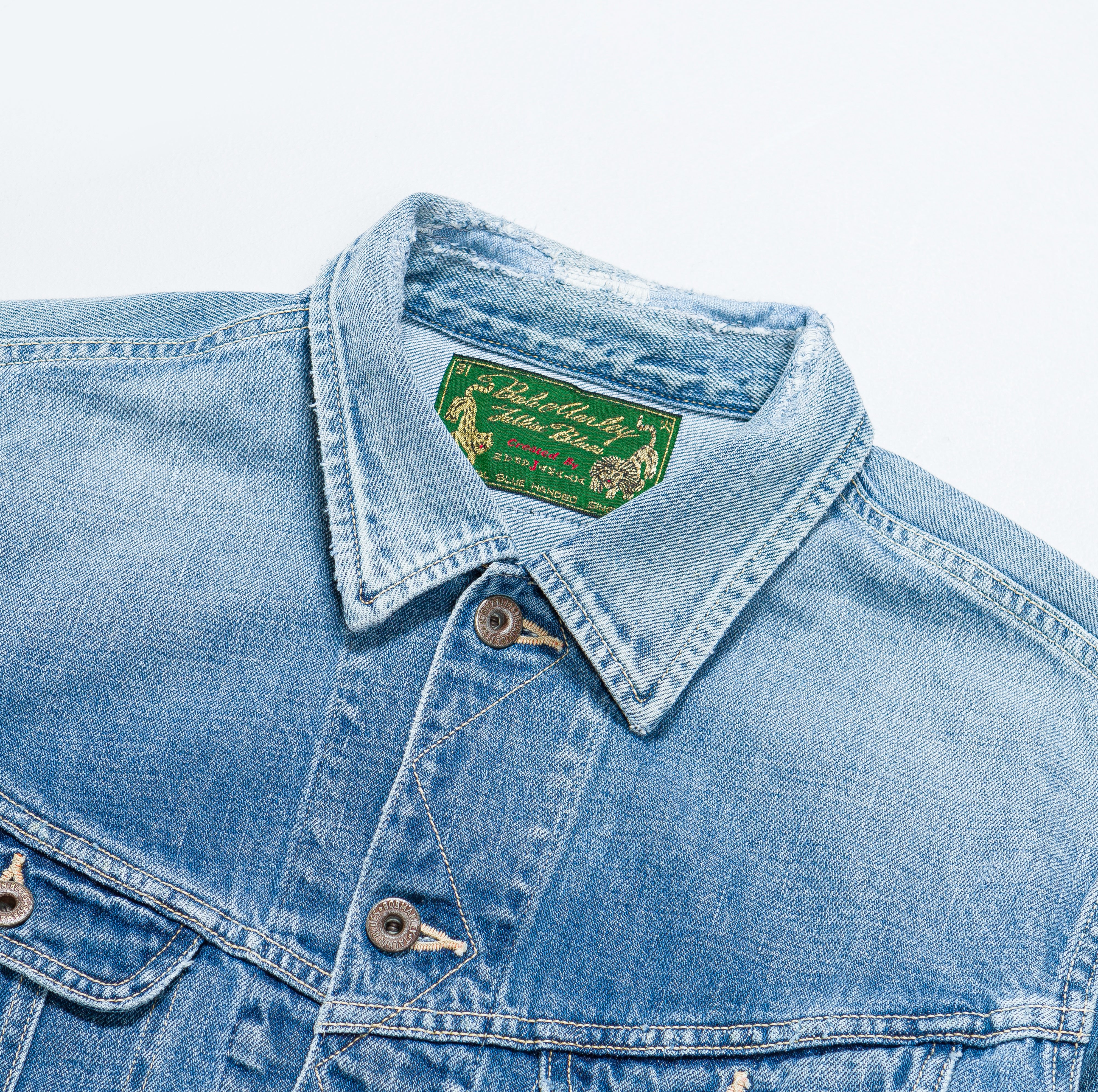 14oz Denim MARLEY UPRISING Jacket - Light - Image 3