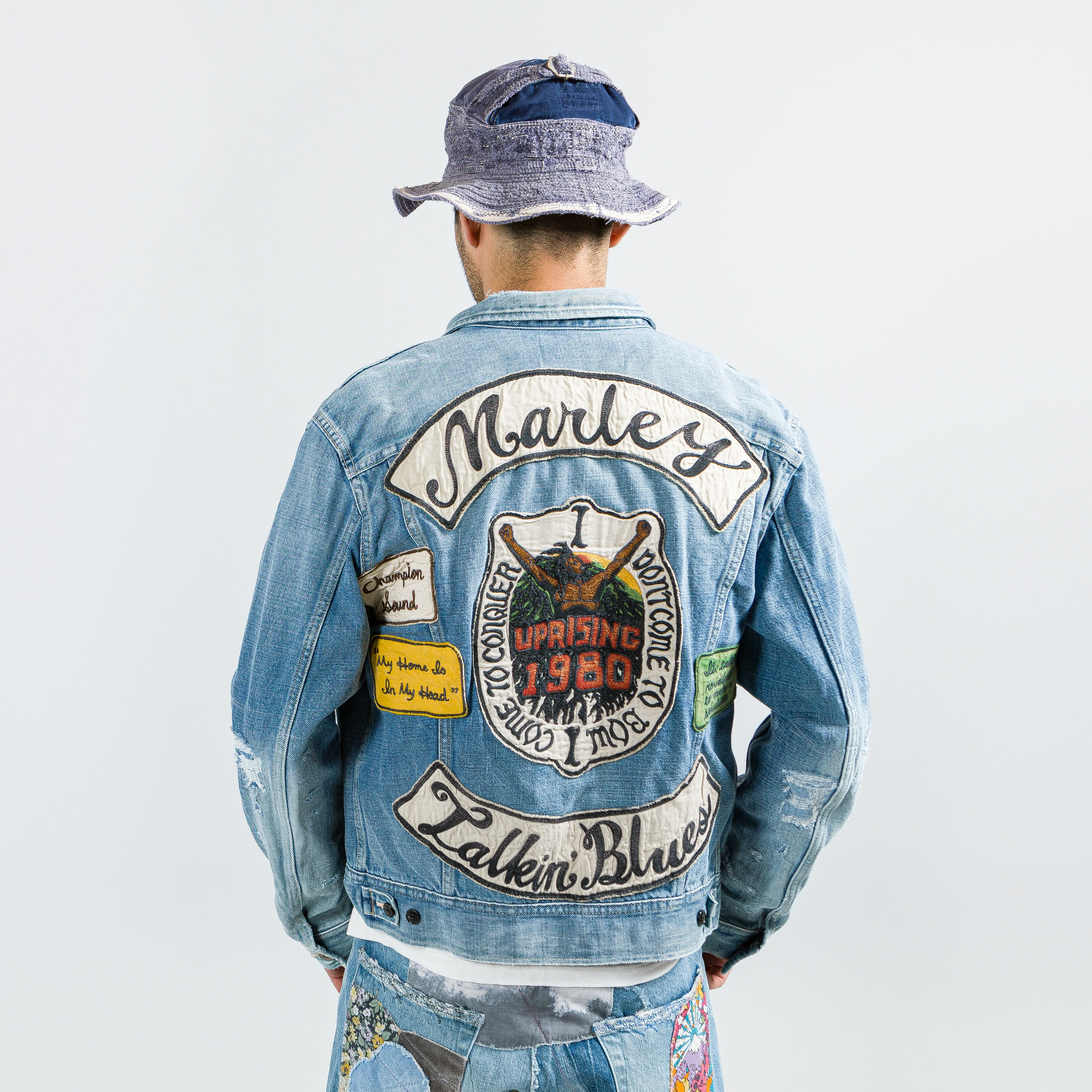 14oz Denim MARLEY UPRISING Jacket - Light - Image 9