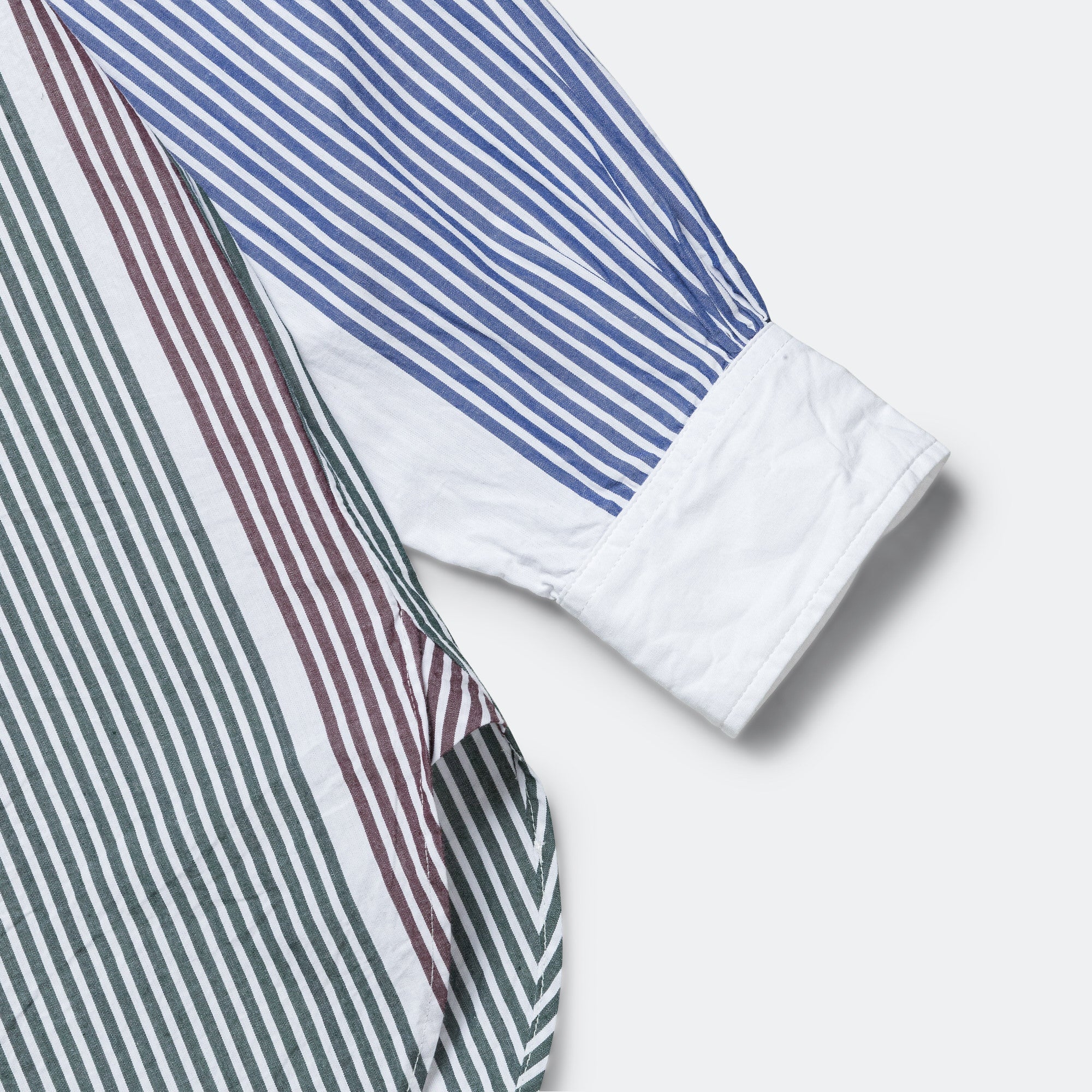 19th Century BD Shirt - Multi Colour Cotton Block Stripe - Image 3