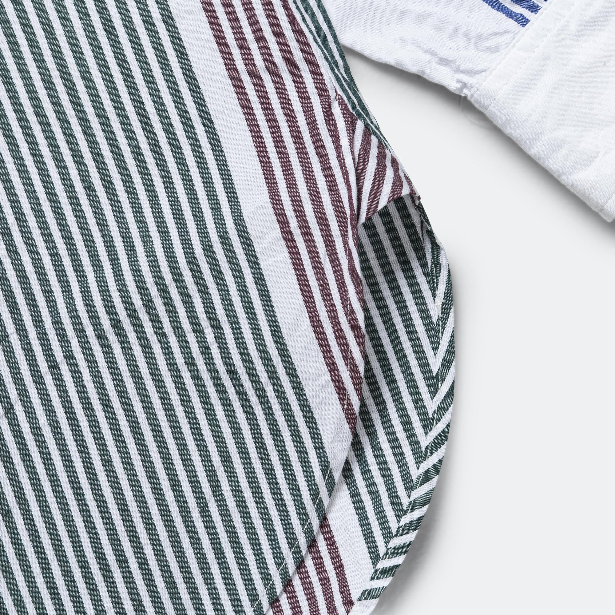 19th Century BD Shirt - Multi Colour Cotton Block Stripe - Image 4