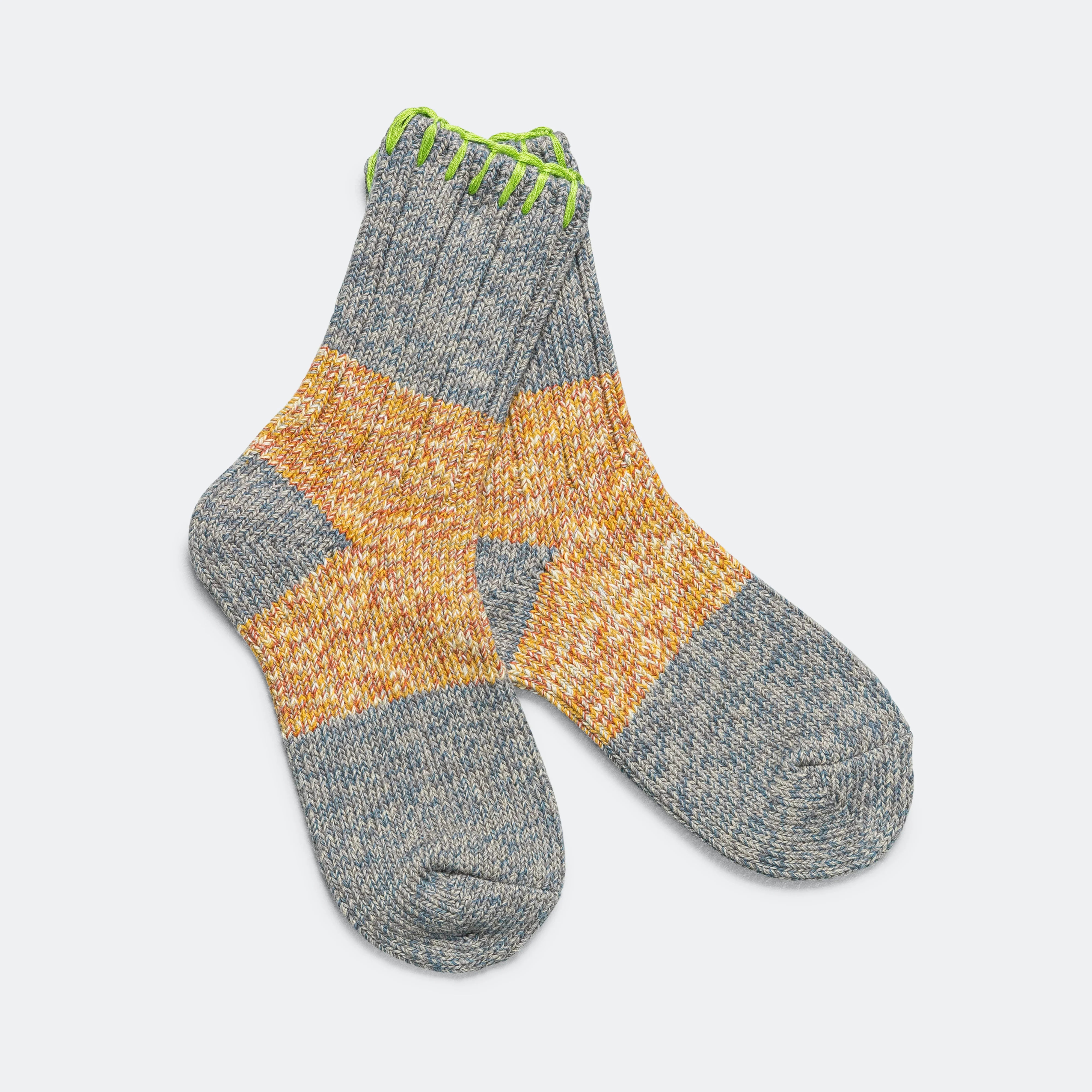 56 Yarns Grandrelle GOGH HOBO-Stitch Socks - Yellow - Image 3