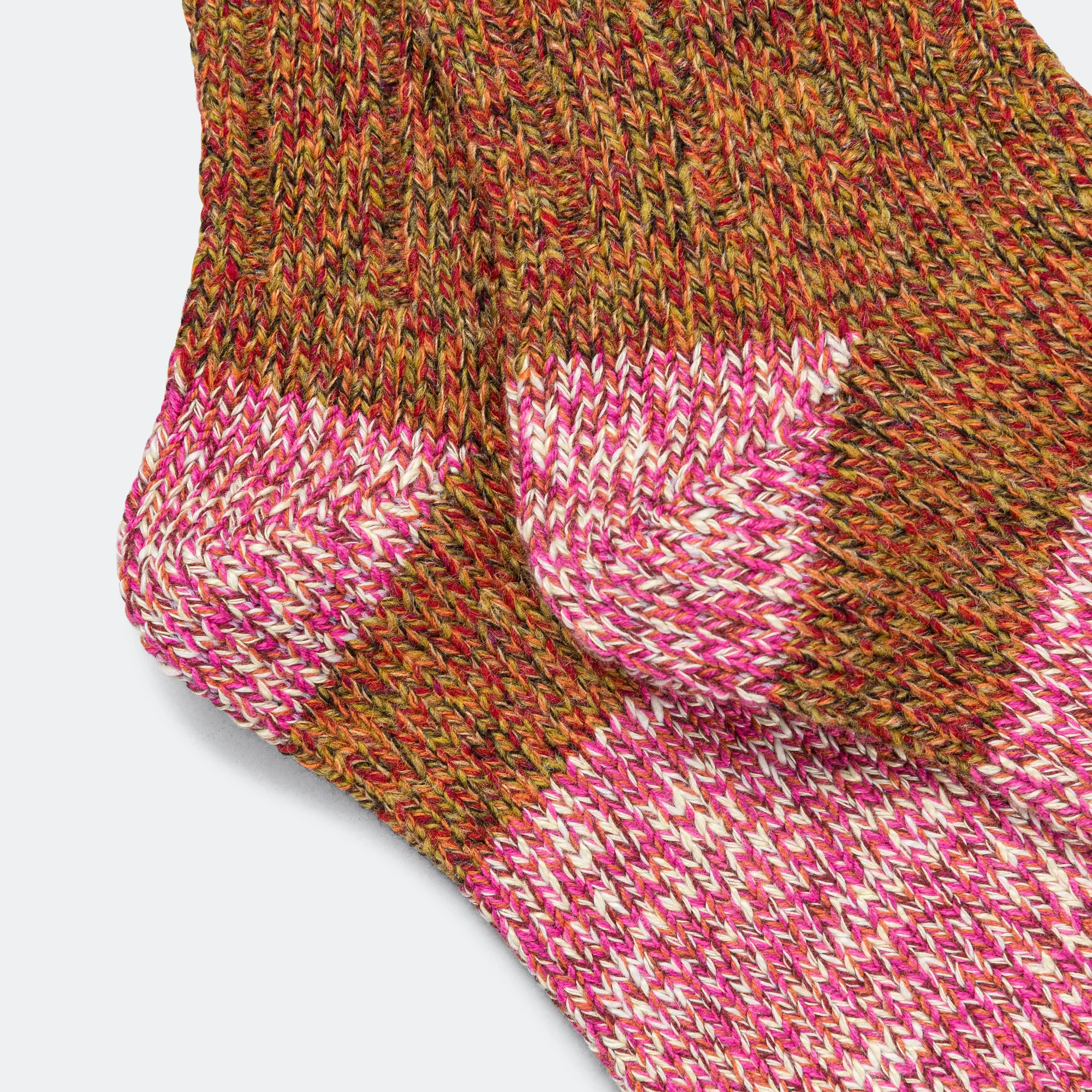 56Yarns Wool Grandrelle GOGH HOBO Stitch Socks - Pink - Image 4