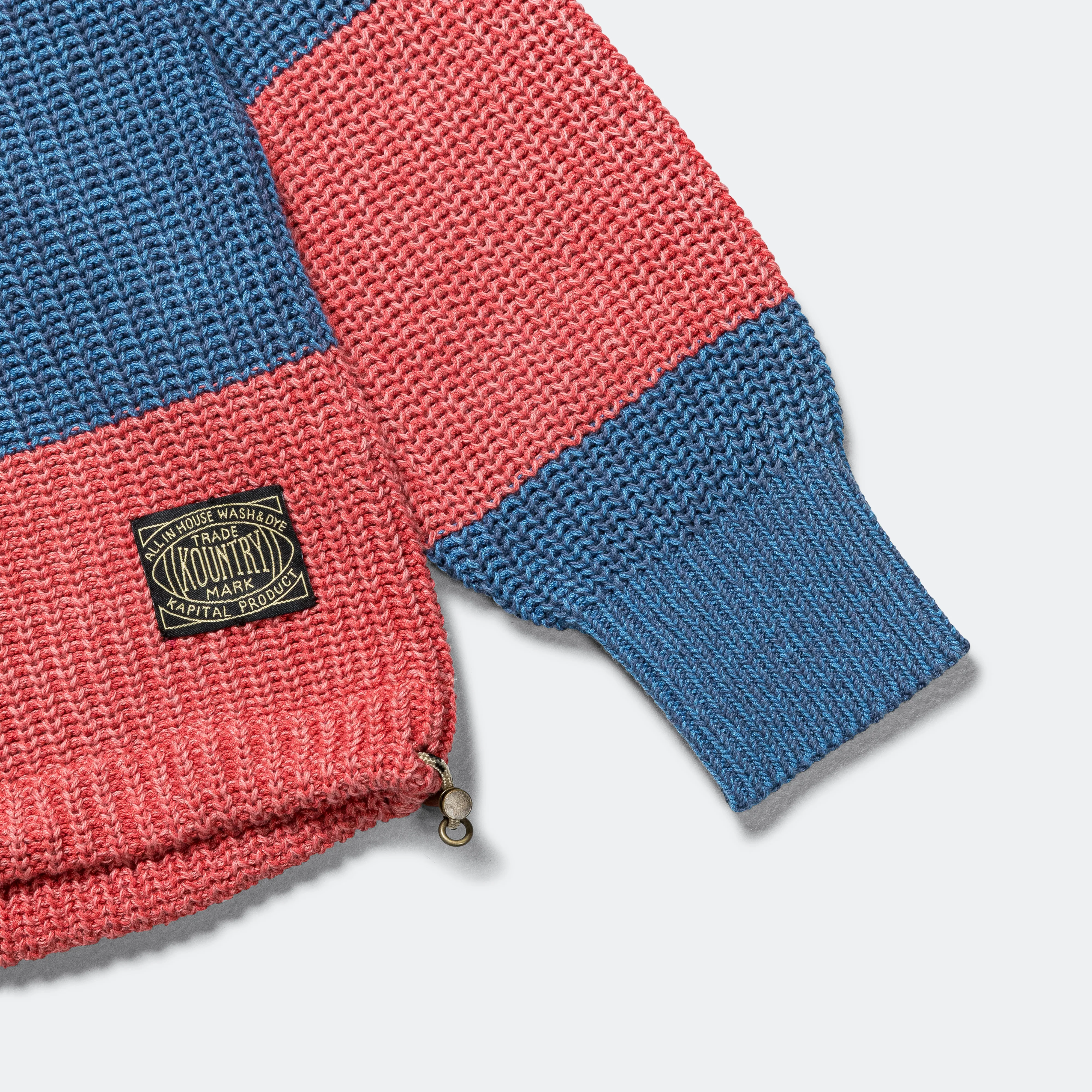 5G Cotton Knit RUGGER Shirt - Sax/Red - Image 7
