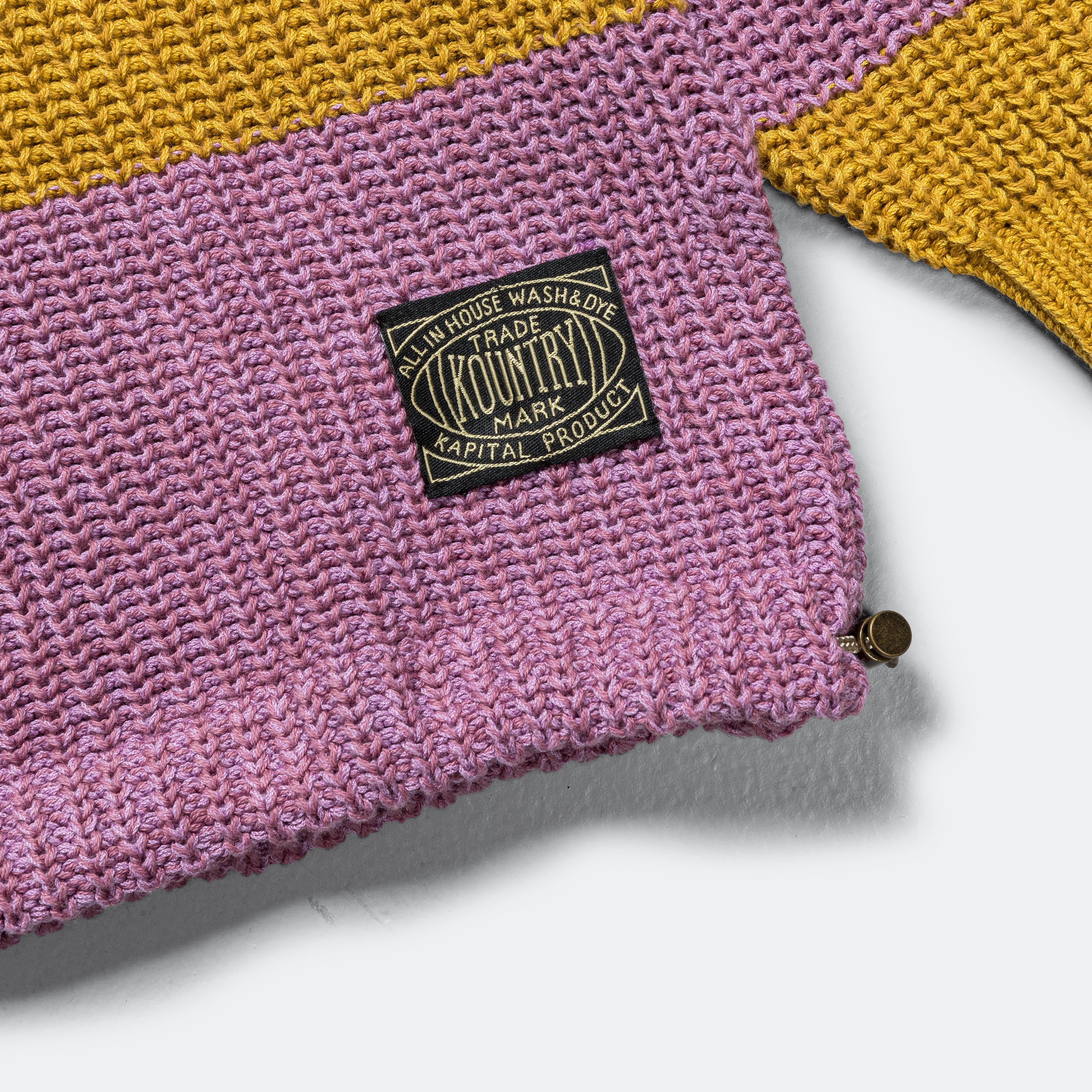 5G Cotton Knit RUGGER Shirt - Yellow/Pink - Image 6