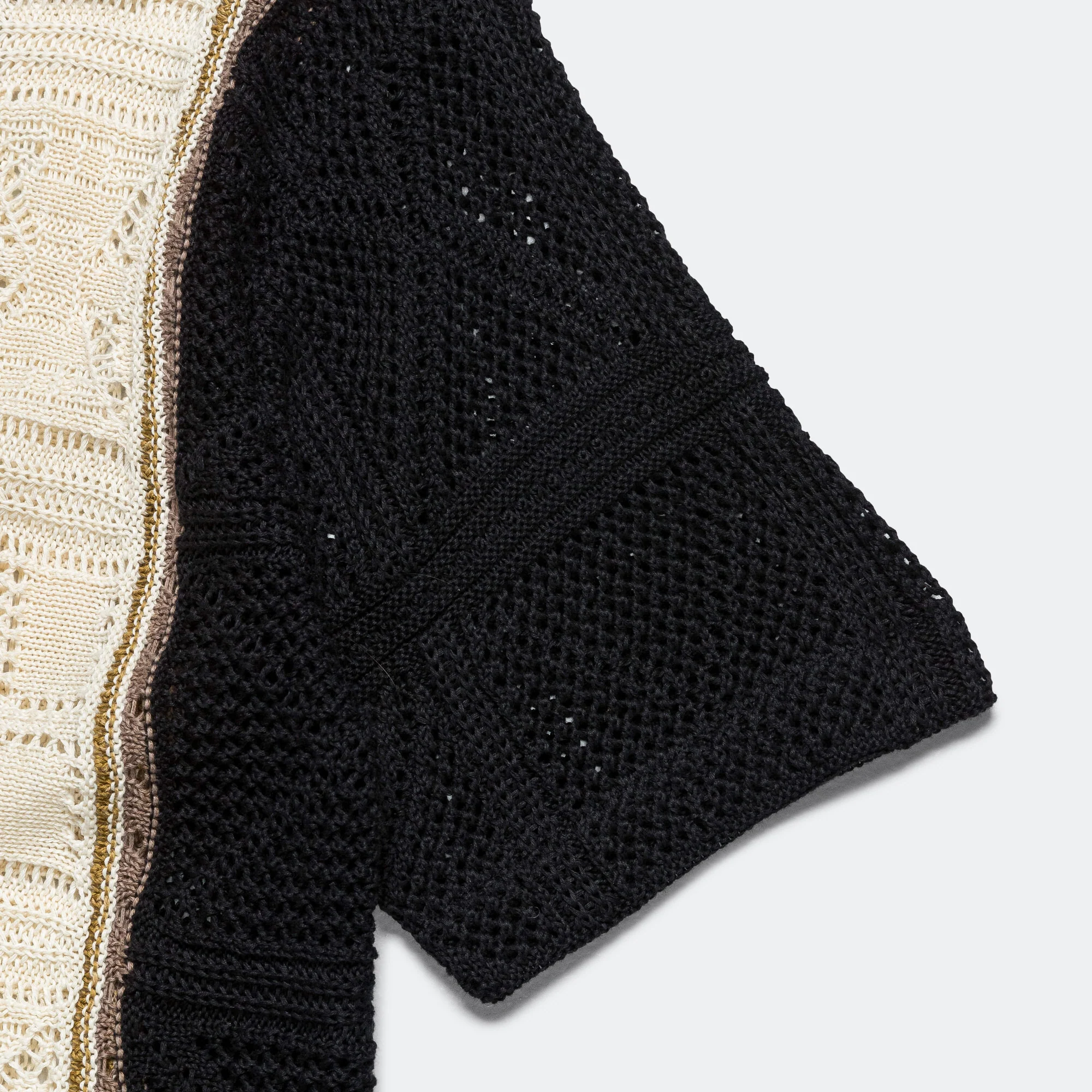 7G Crochet Knit TENNESSEE Aloha Polo - Black - Image 3