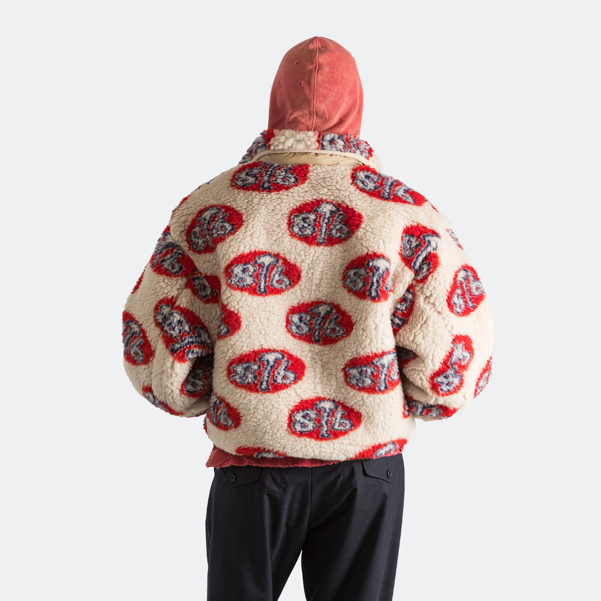 8T6 Boa Fleece Drizzler JKT - Ecru - Image 10