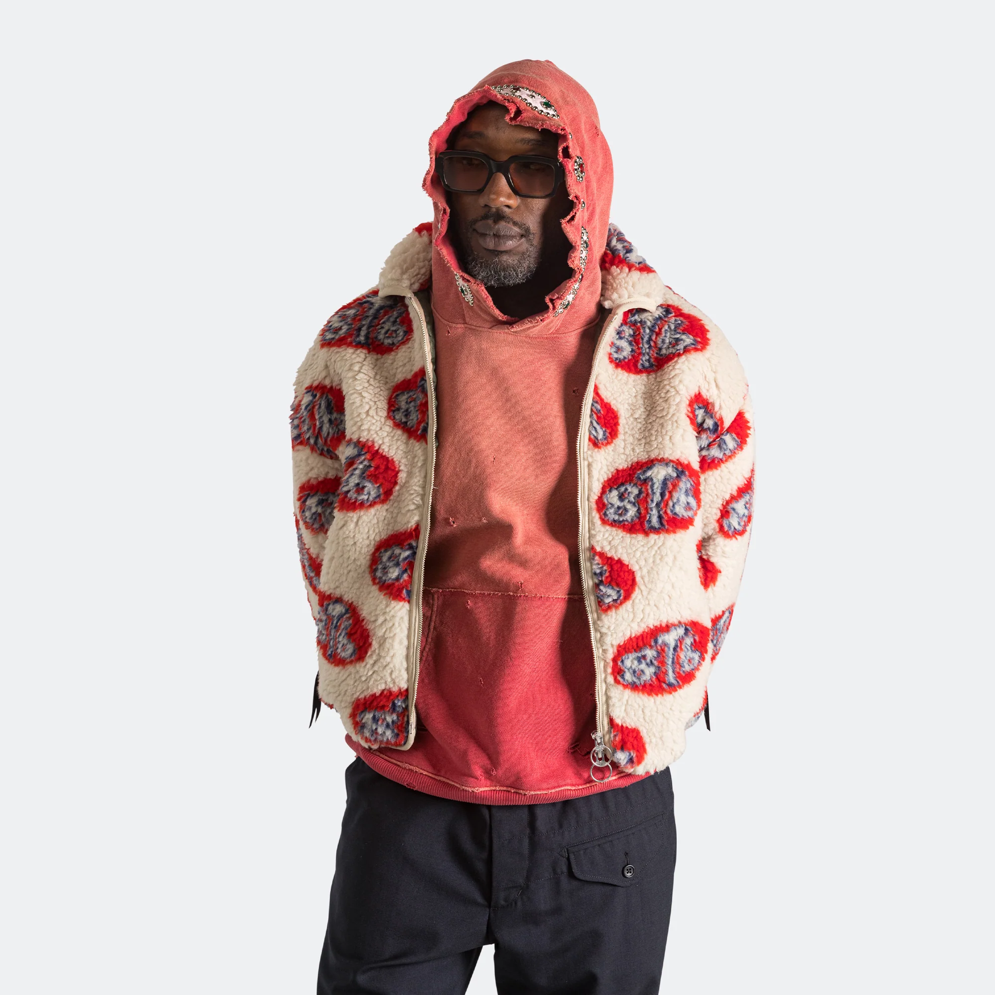 8T6 Boa Fleece Drizzler JKT - Ecru - Image 2