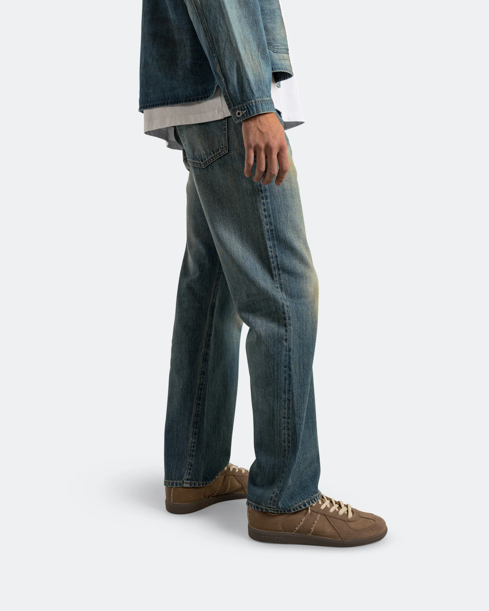 No.2 Washed Denim Pants - Indigo - Image 3