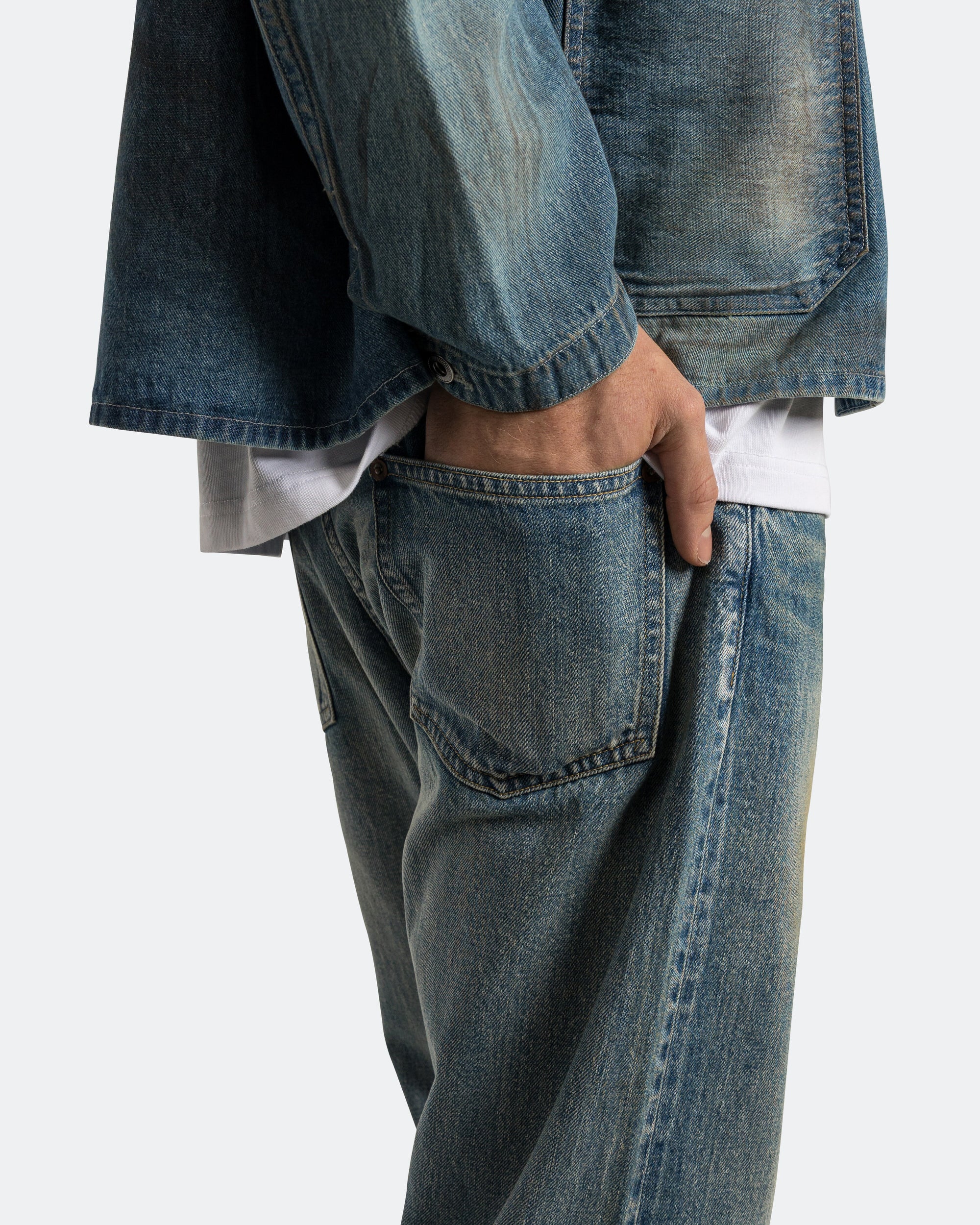 No.2 Washed Denim Pants - Indigo - Image 5