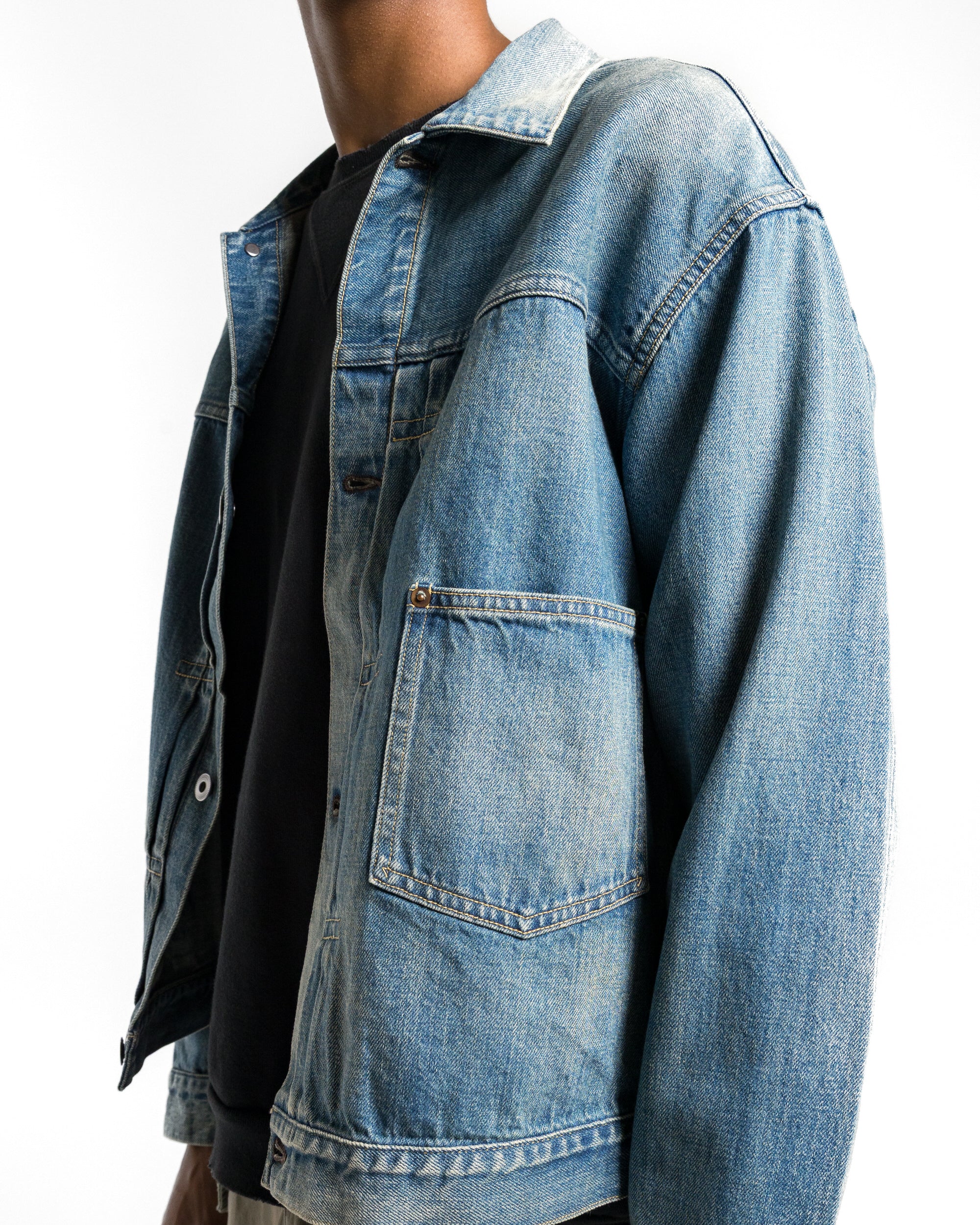 No.213 Denim Jacket - Indigo - Image 5