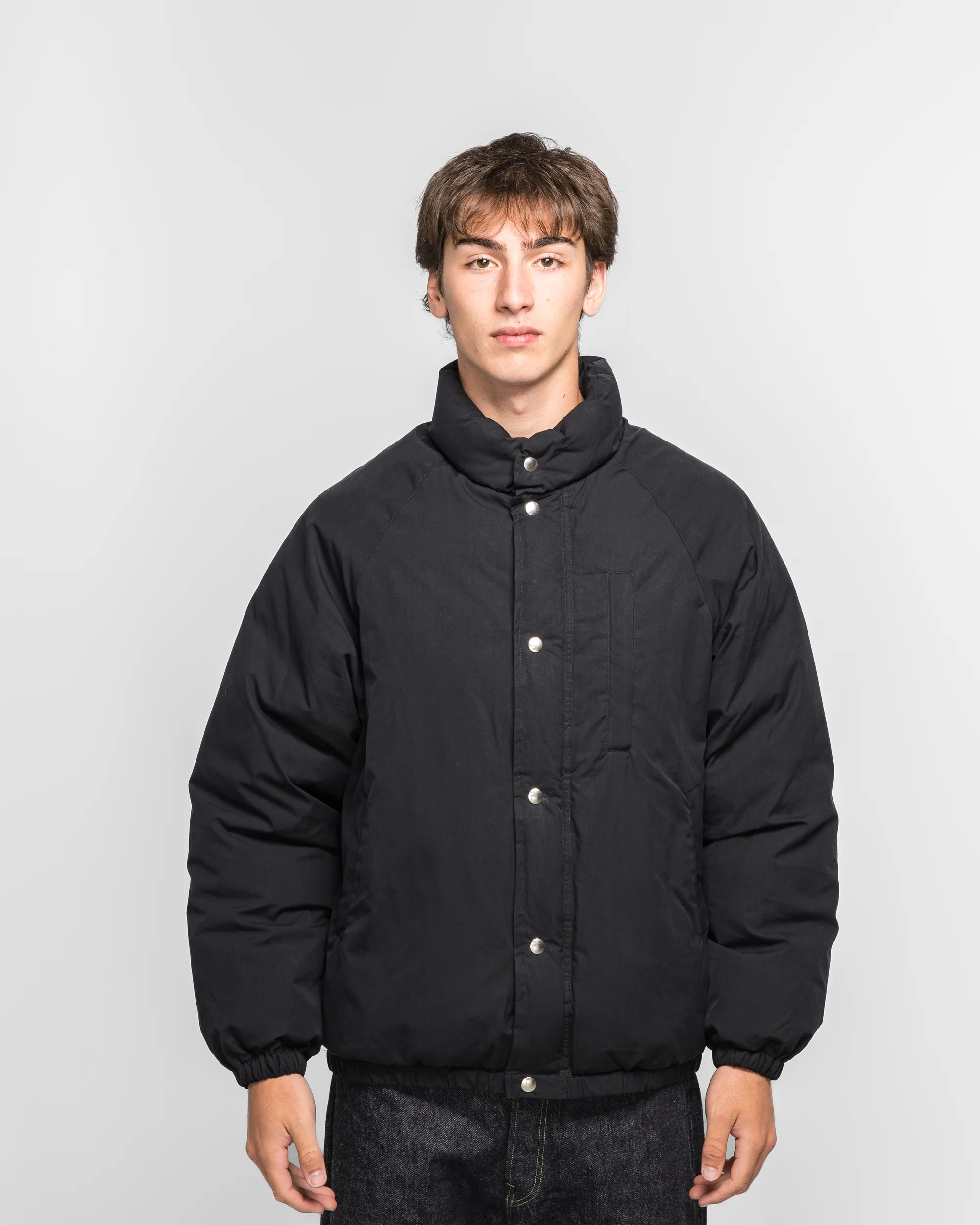 Silk Ripstop Ski Down Jacket - Black - Image 2