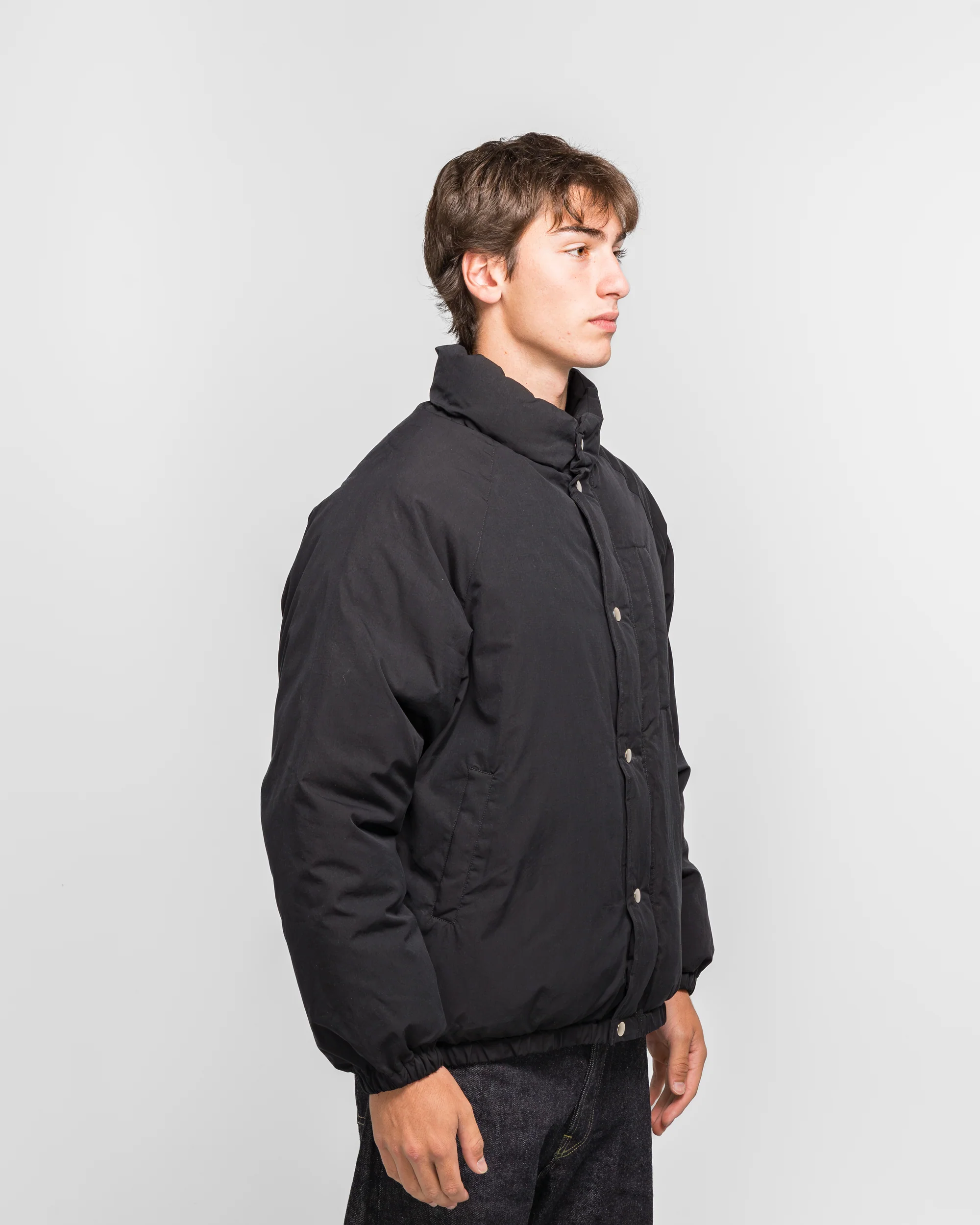 Silk Ripstop Ski Down Jacket - Black - Image 3