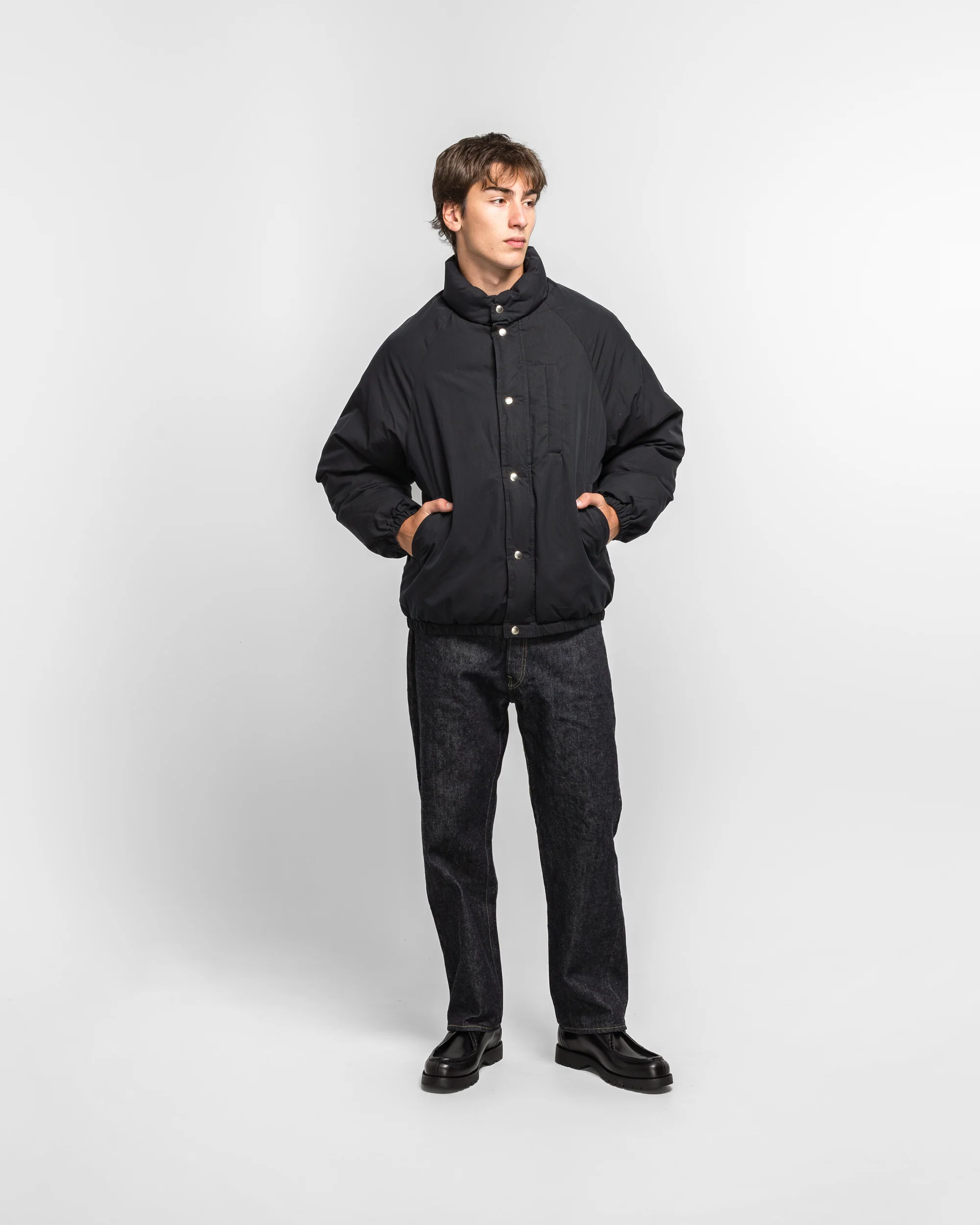 Silk Ripstop Ski Down Jacket - Black - Image 6