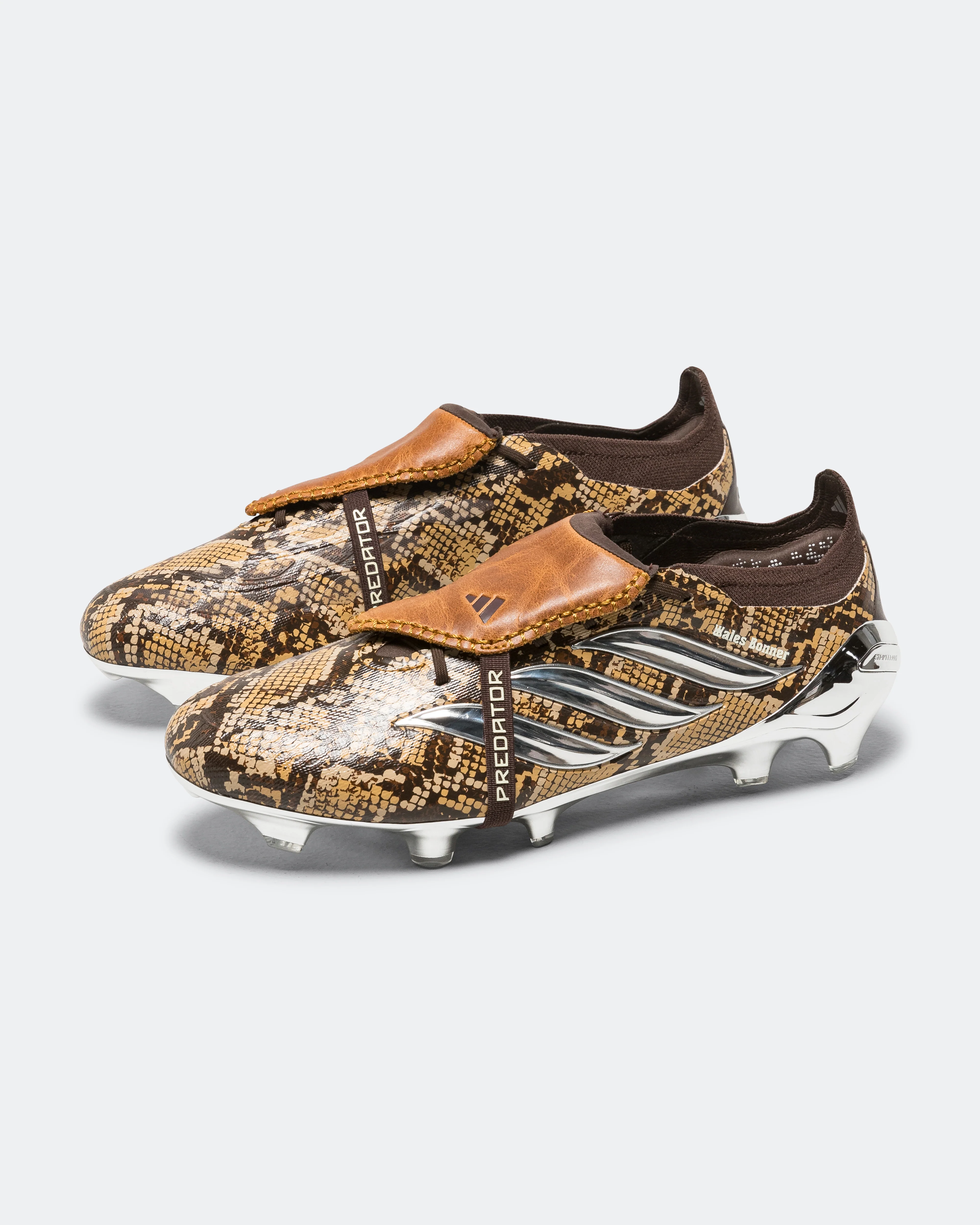 Predator Elite FT FG x Wales Bonner - Linen Khaki/Silver Metallic-Wonder White - Image 2