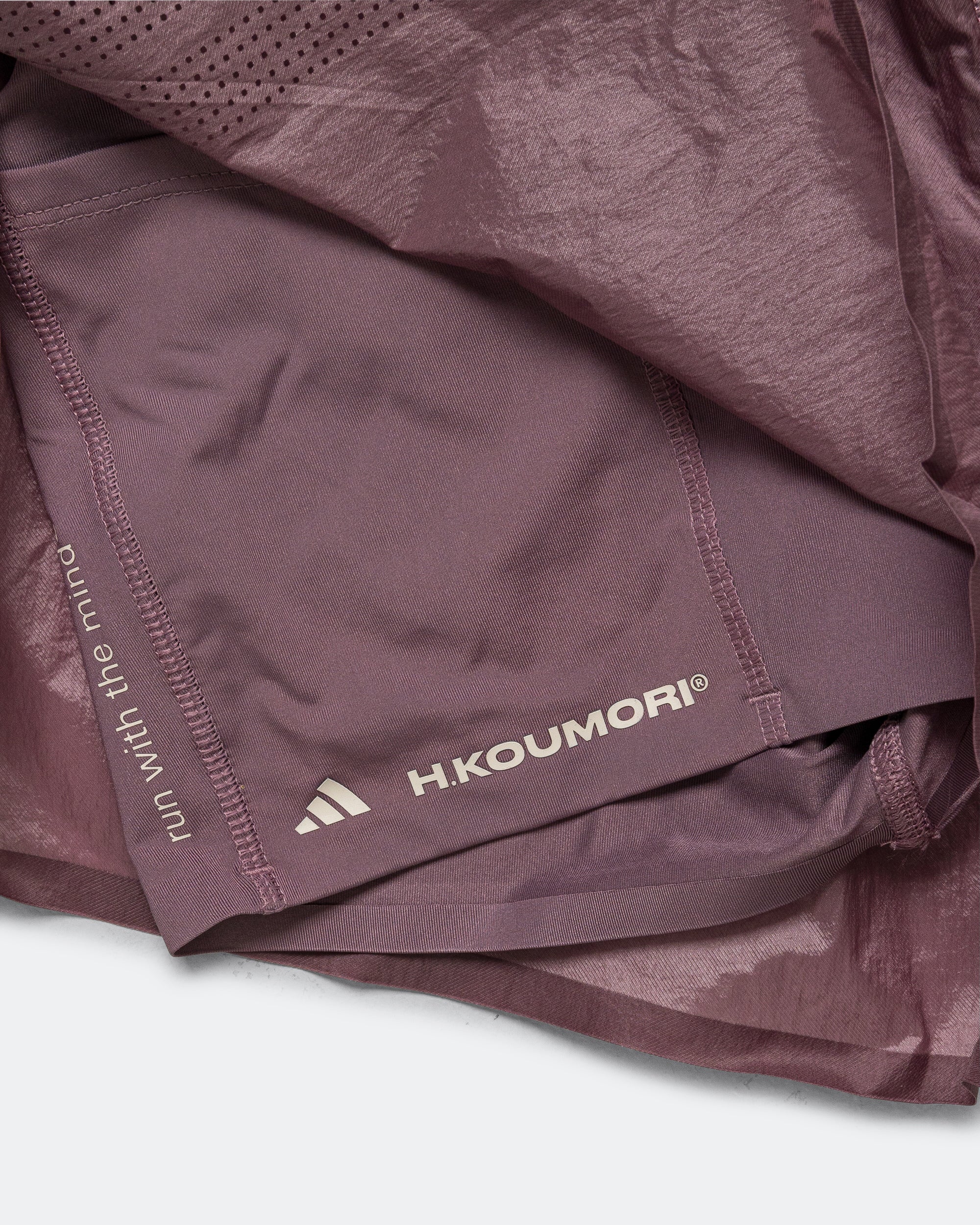 Womens Adi365 Running 2-in-1 Shorts x Hermanos Koumori - Shadow Fig - Image 2