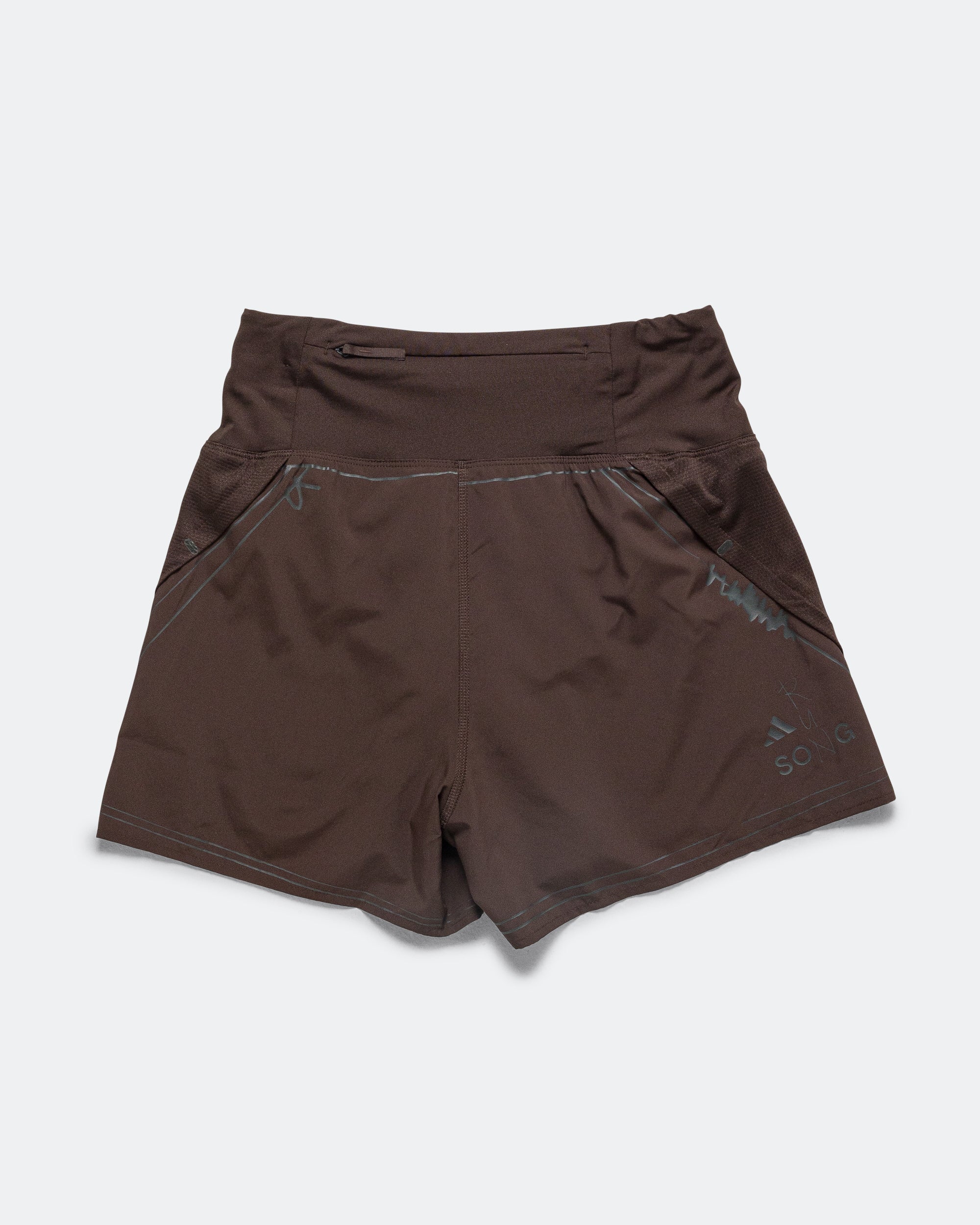 Womens Adi365 Running Shorts x SFTM - Aurora Coffee - Image 4