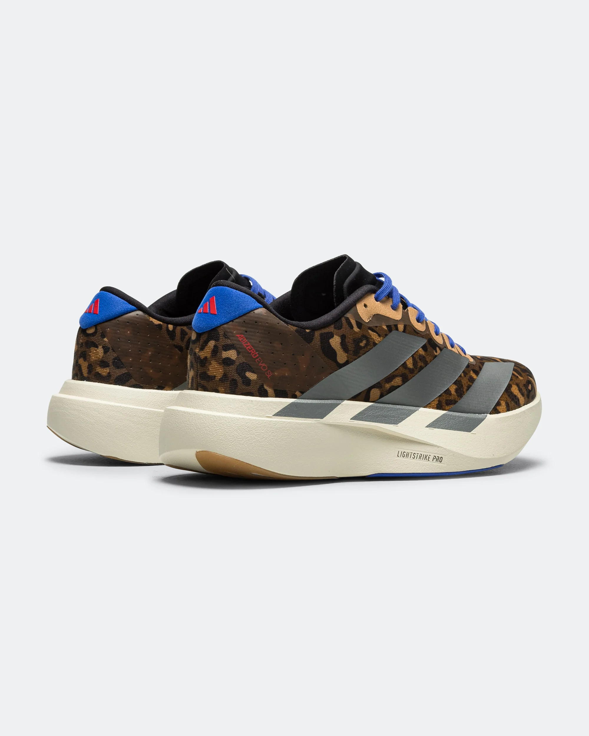 Womens Adizero Evo SL - Preloved Brown/Iron Metallic-Lucid Blue - Image 3