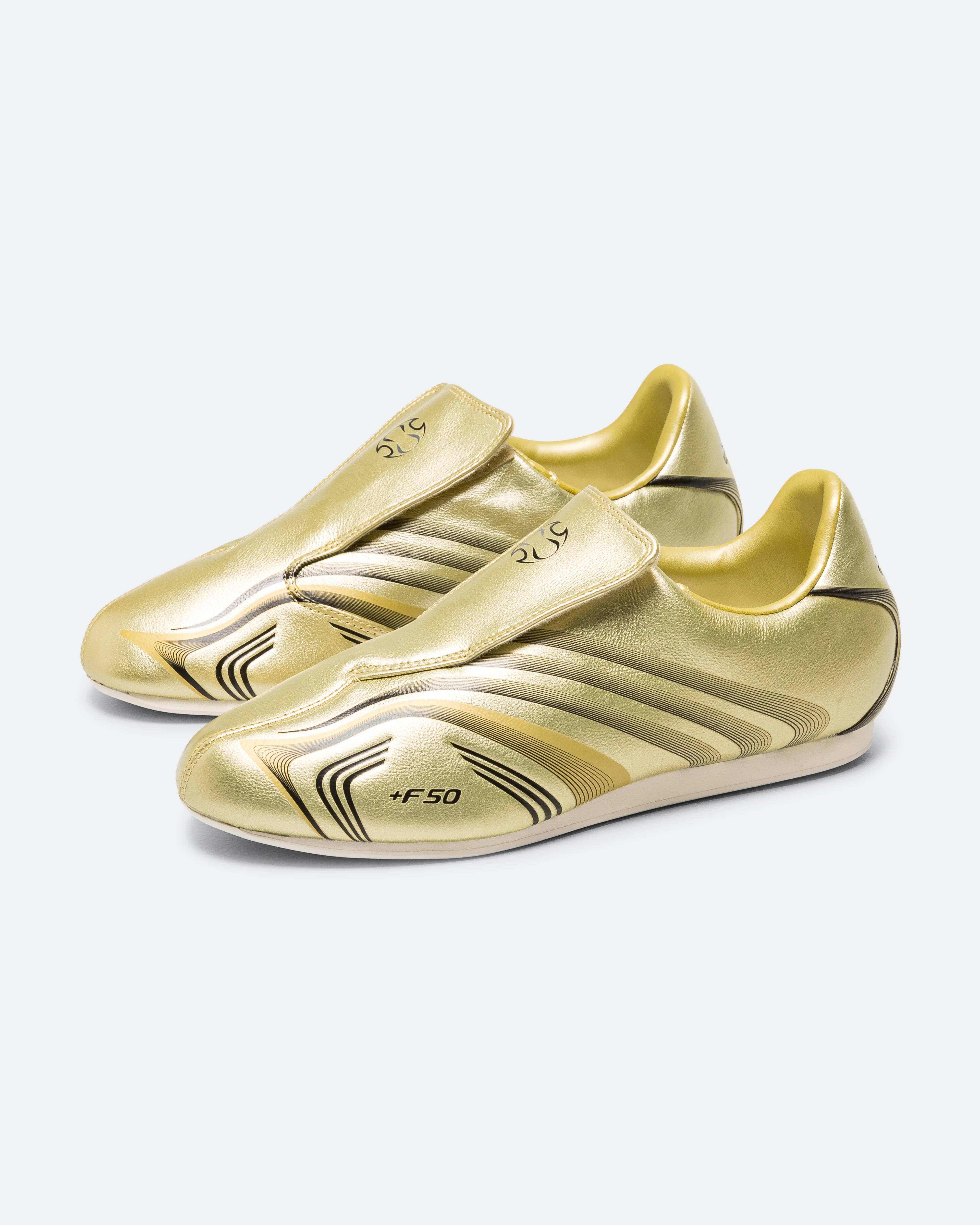 Womens Taekwondo F50 - Gold Metaliic/Core Black-Off White - Image 2