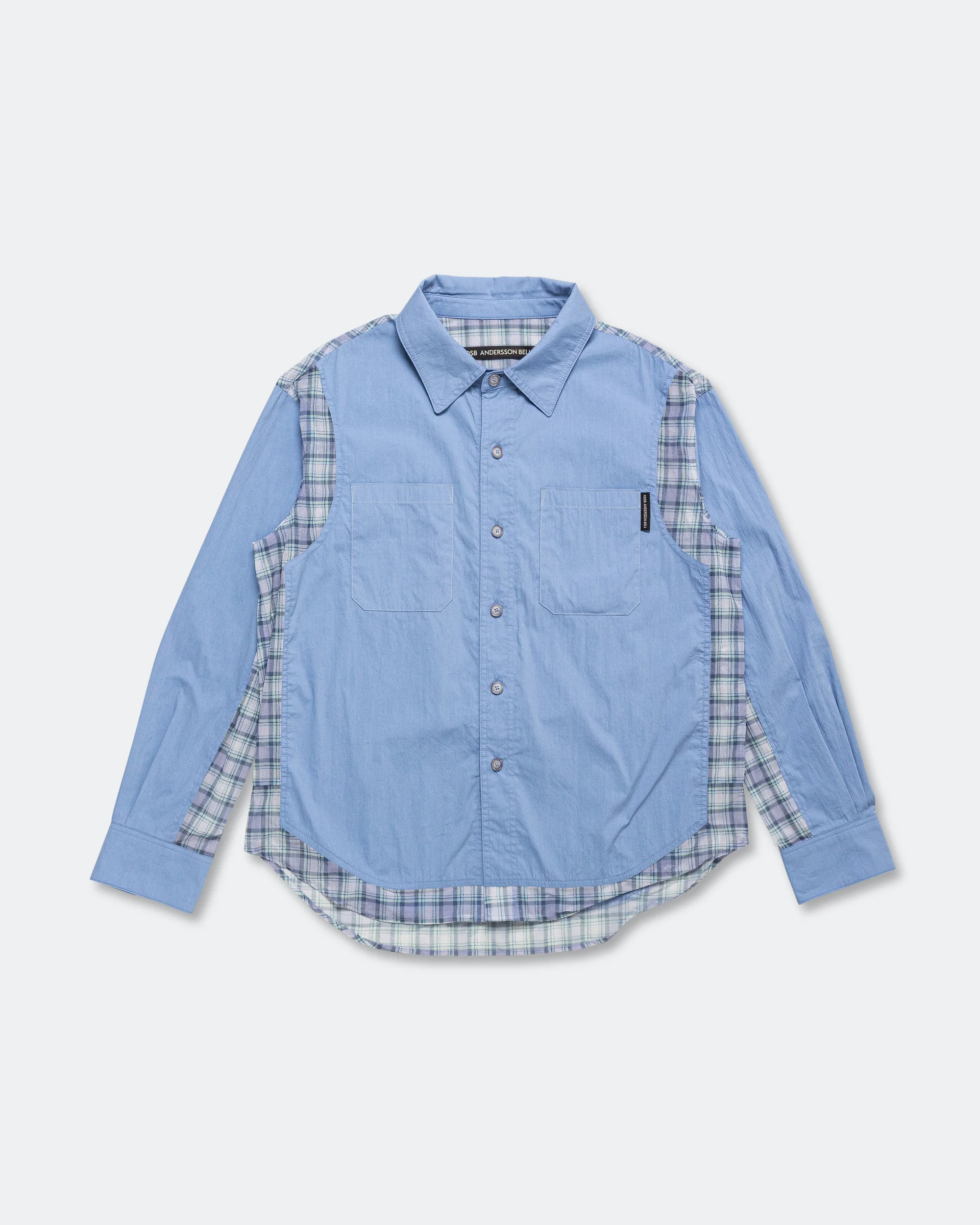 Aprol Mesh Panel Shirt - Sky Blue