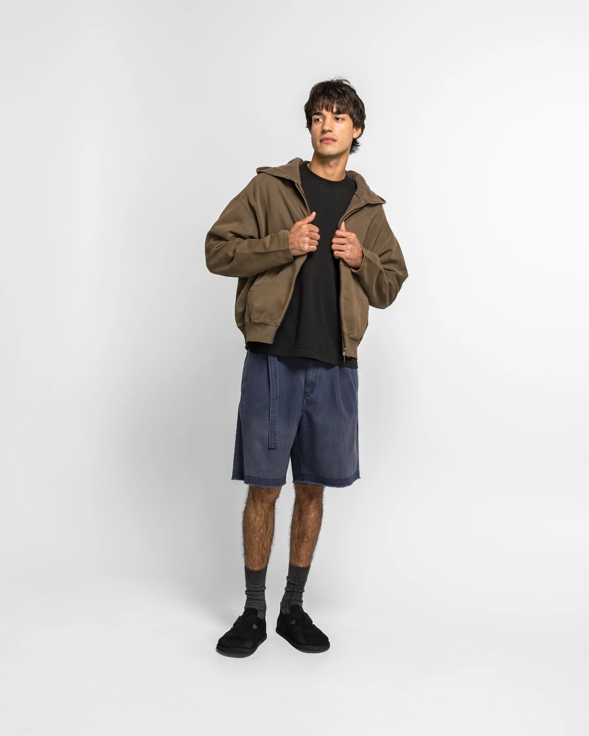 Bomber Hoodie - Brown - Image 6