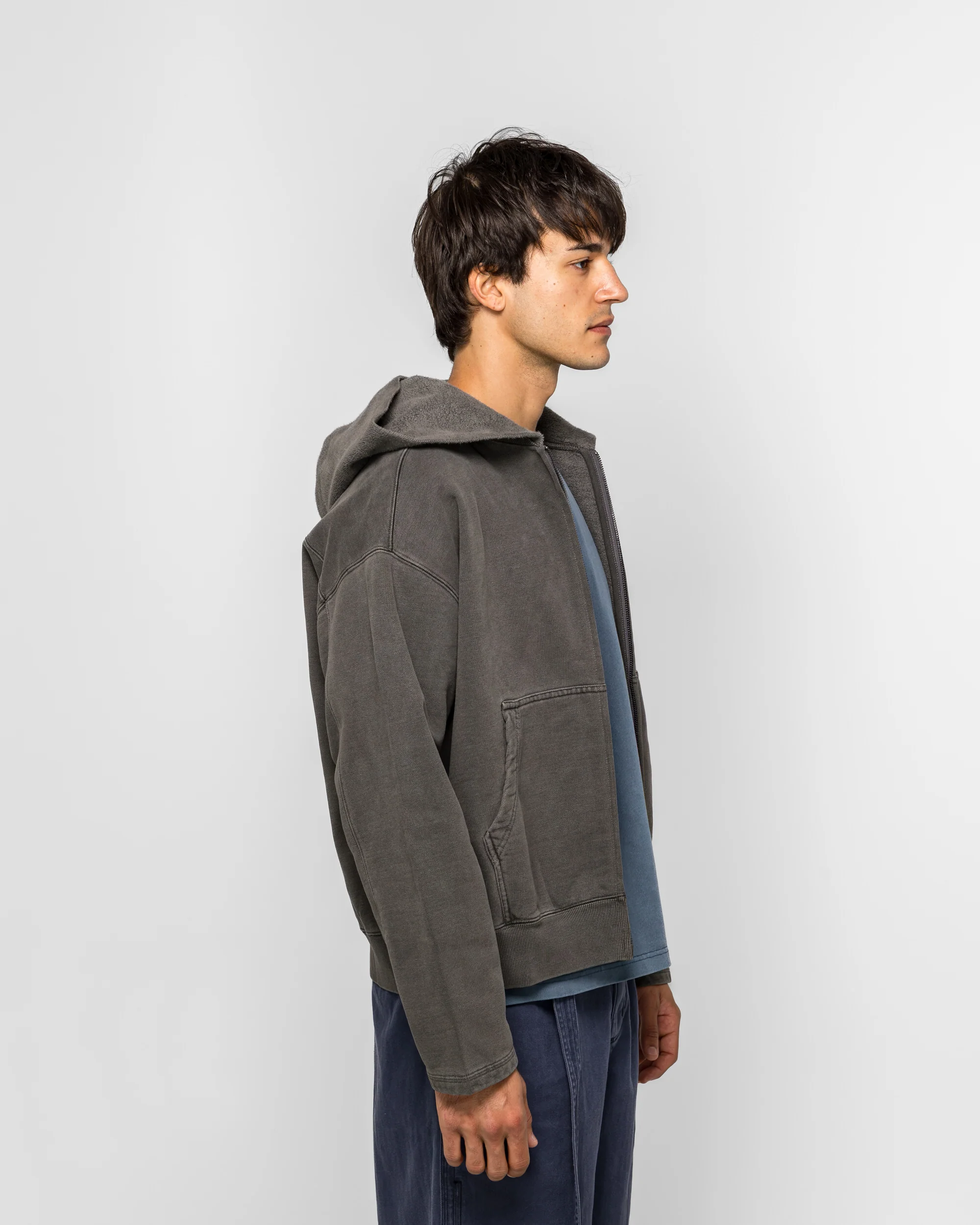 Bomber Hoodie - Charcoal - Image 3