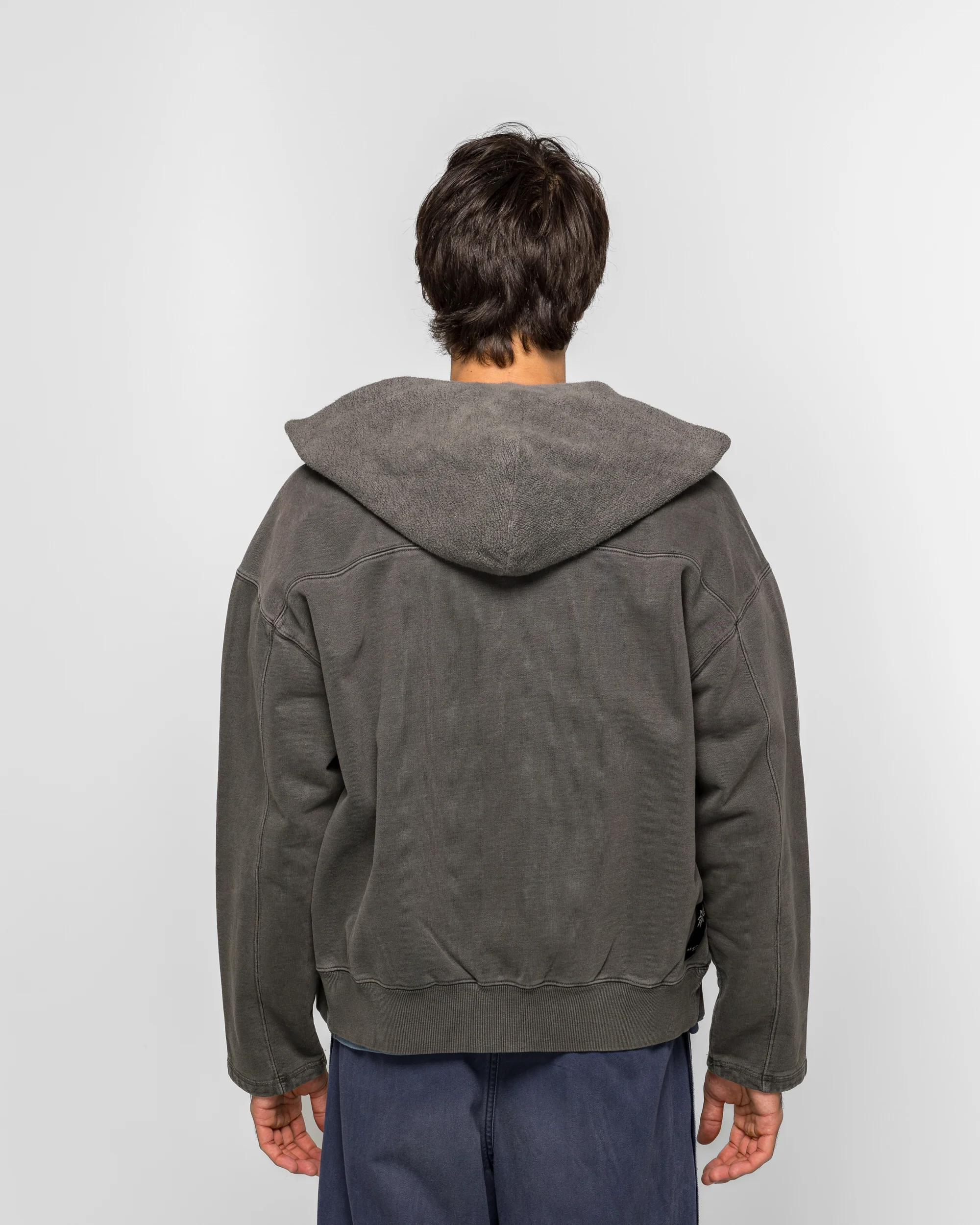 Bomber Hoodie - Charcoal - Image 4