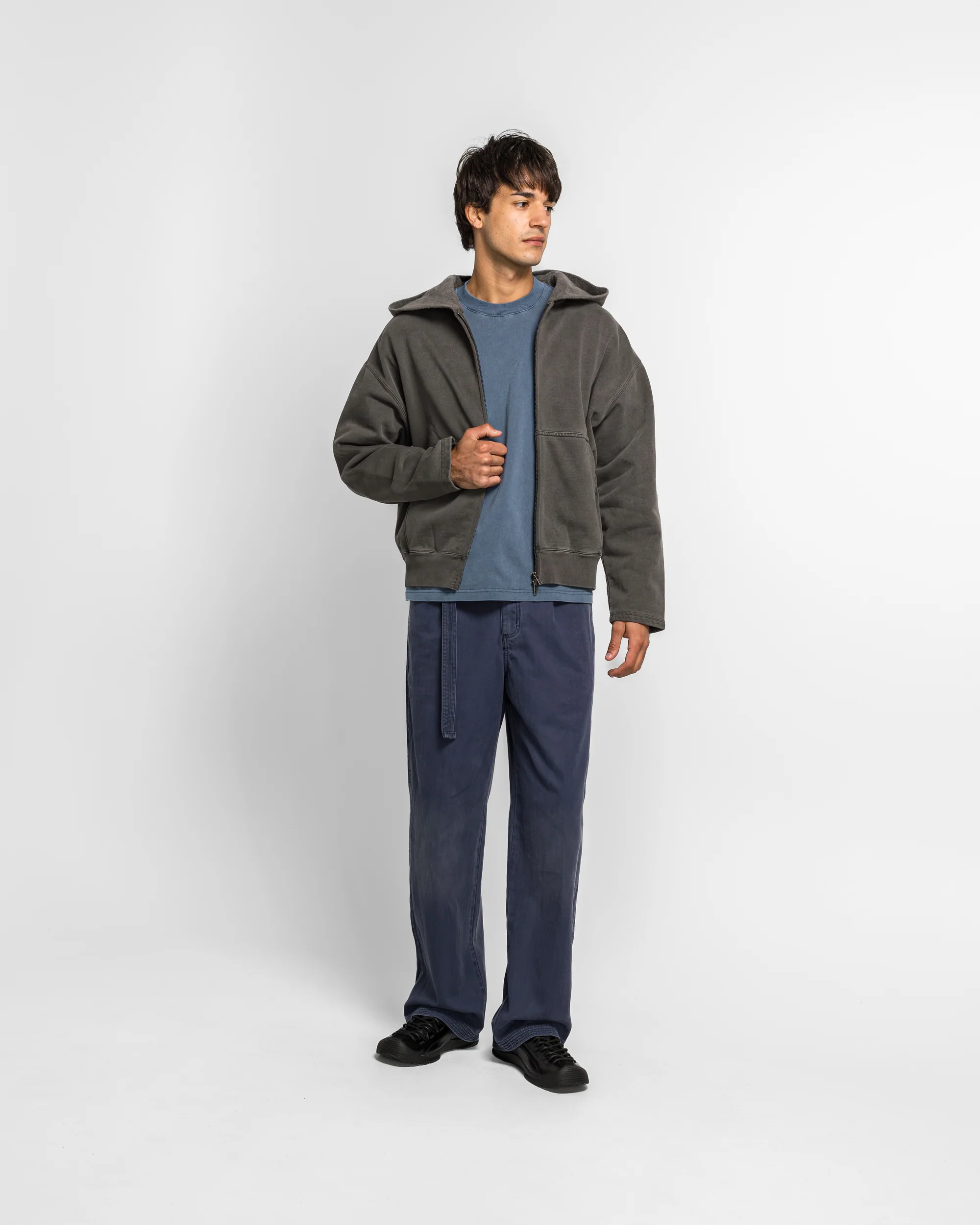 Bomber Hoodie - Charcoal - Image 6