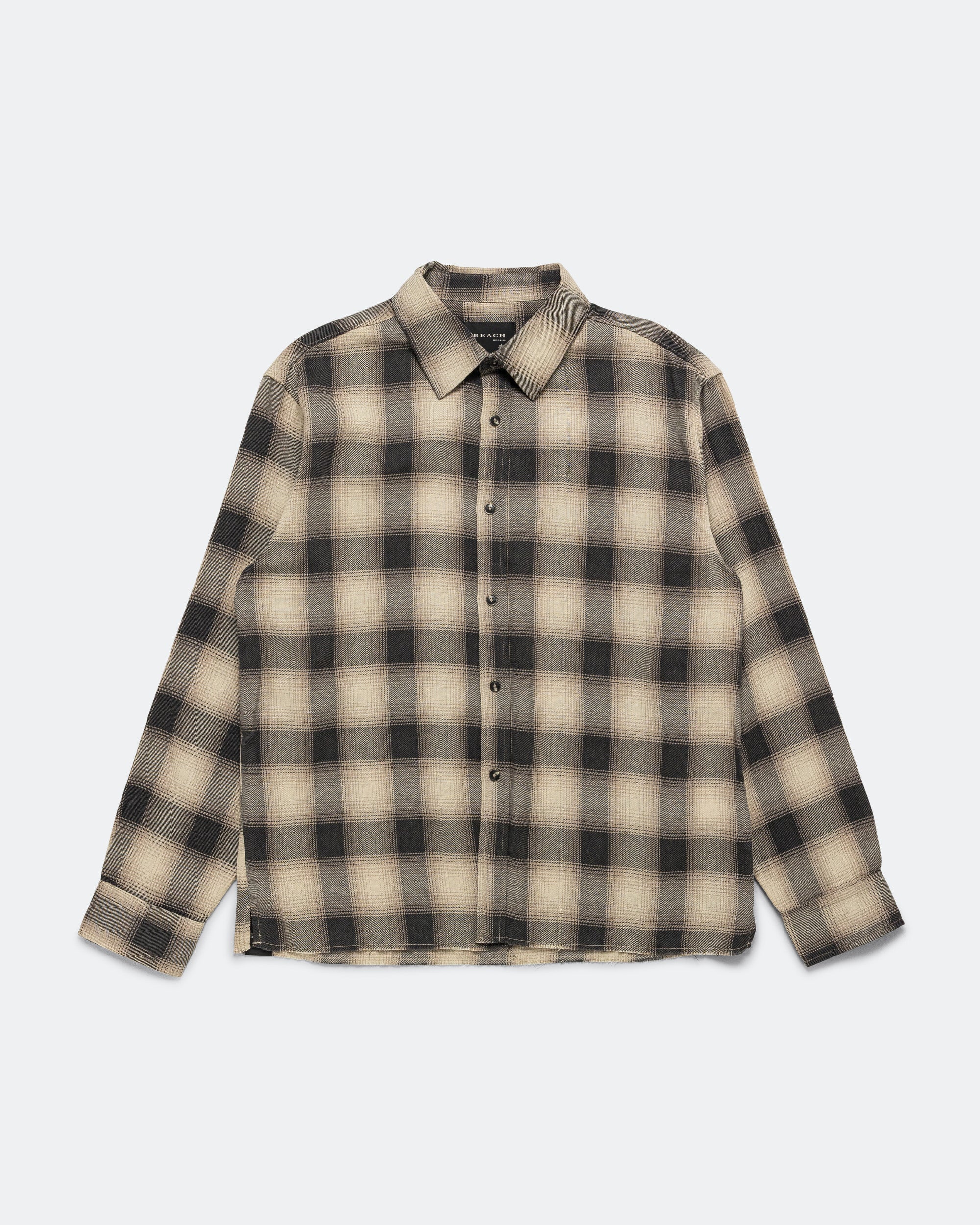 Hold LS Shirt - Cream/Navy Plaid