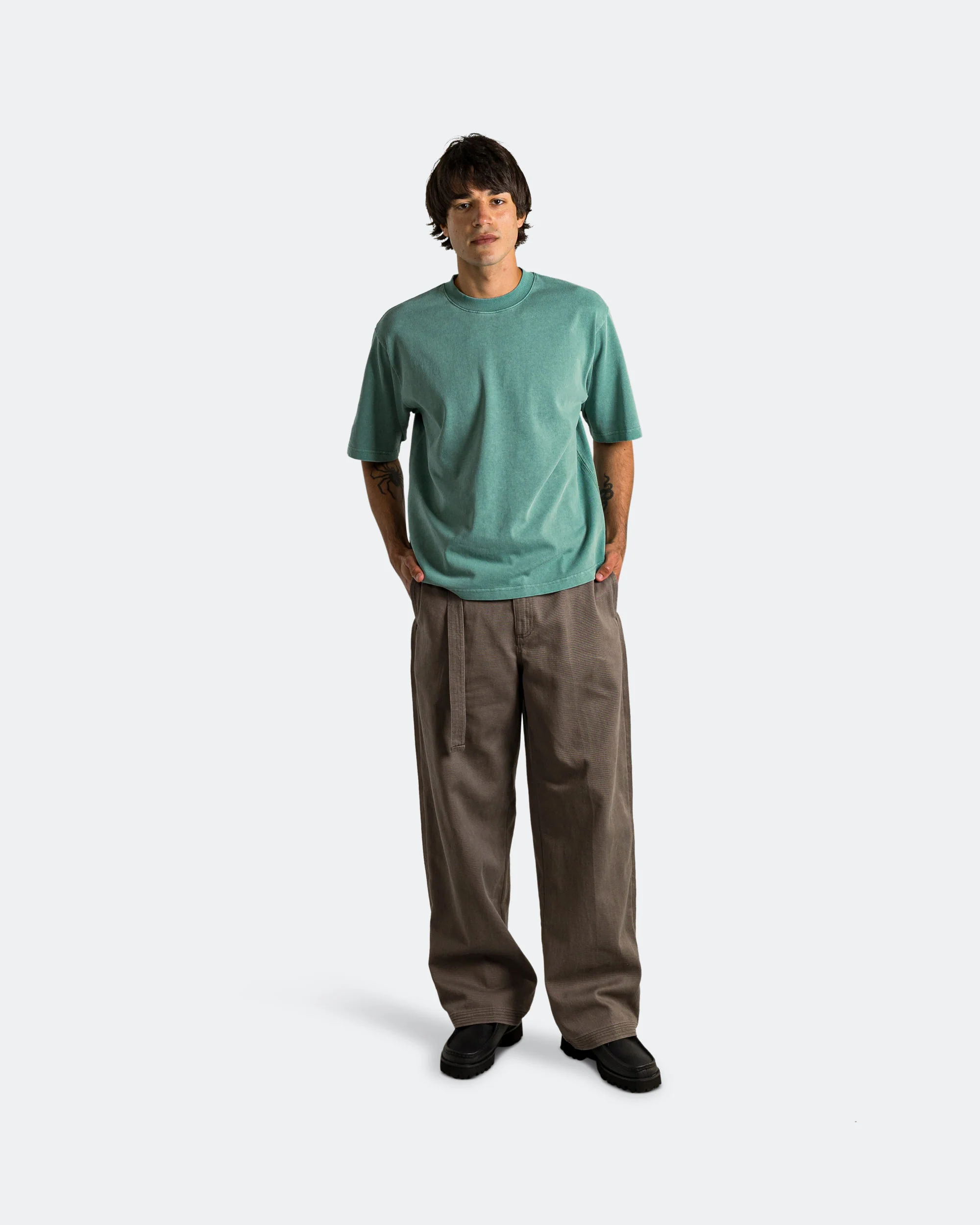 Pleated Work Pant - Gravel - Image 6