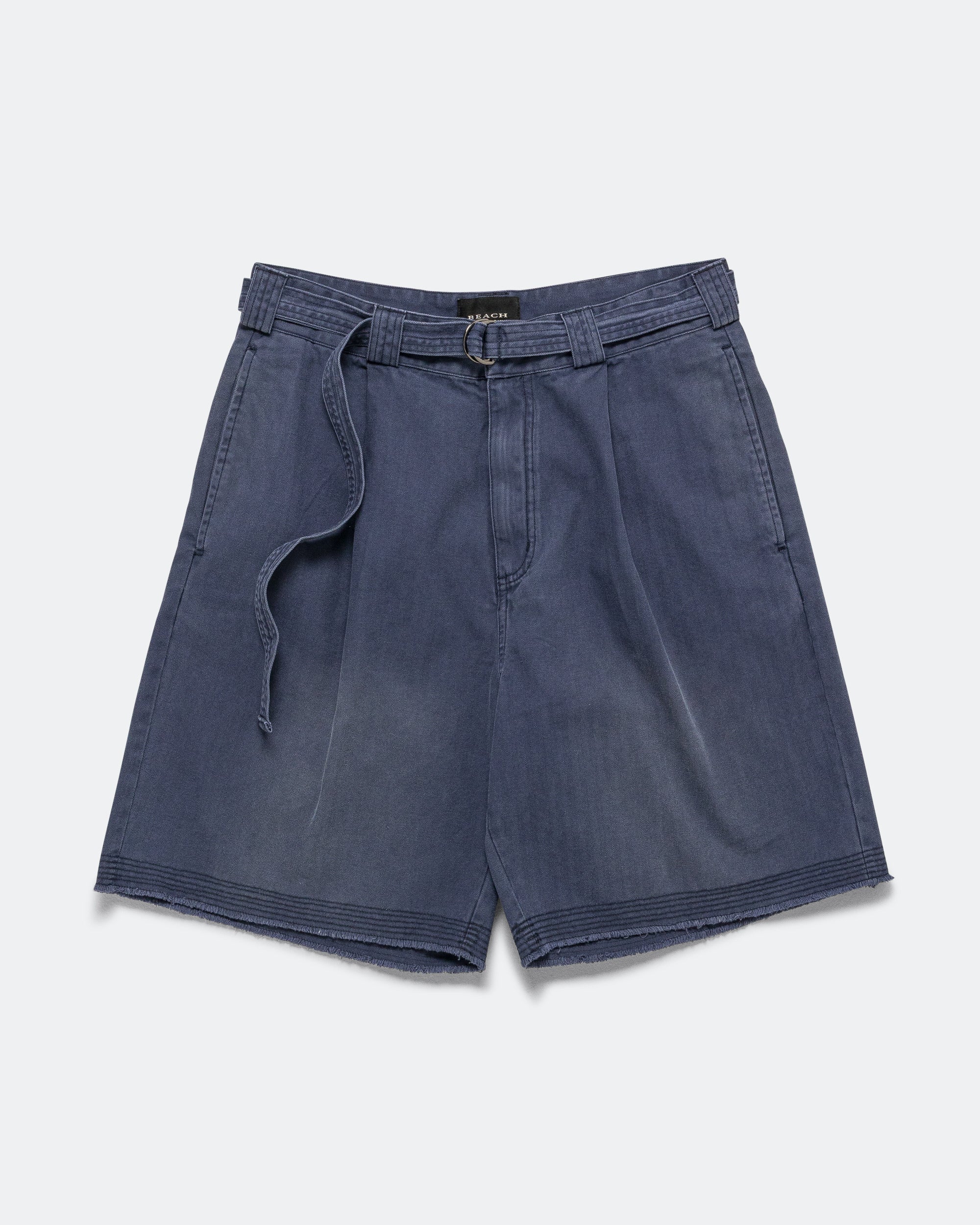 Pleated Work Short - Navy