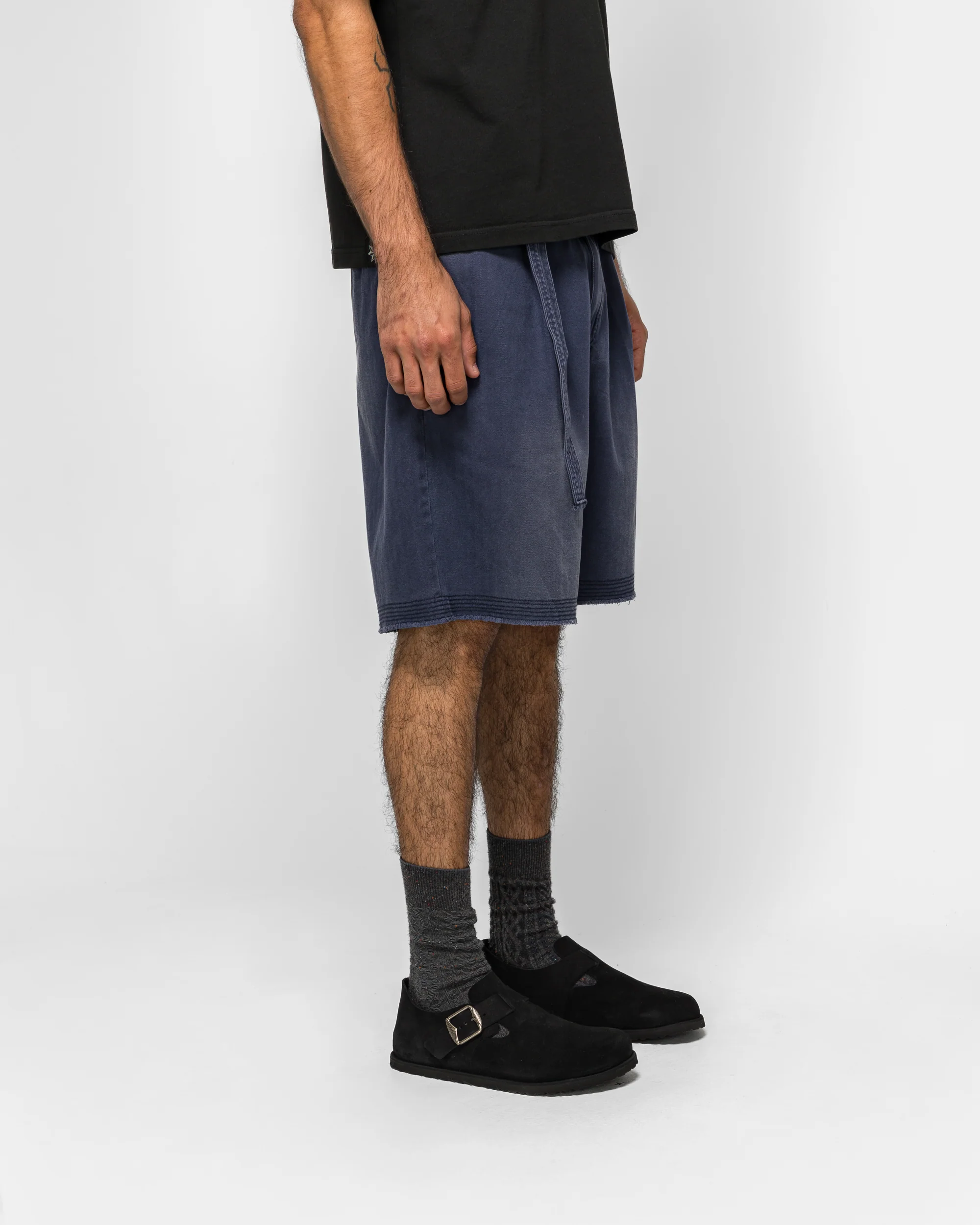Pleated Work Short - Navy - Image 3