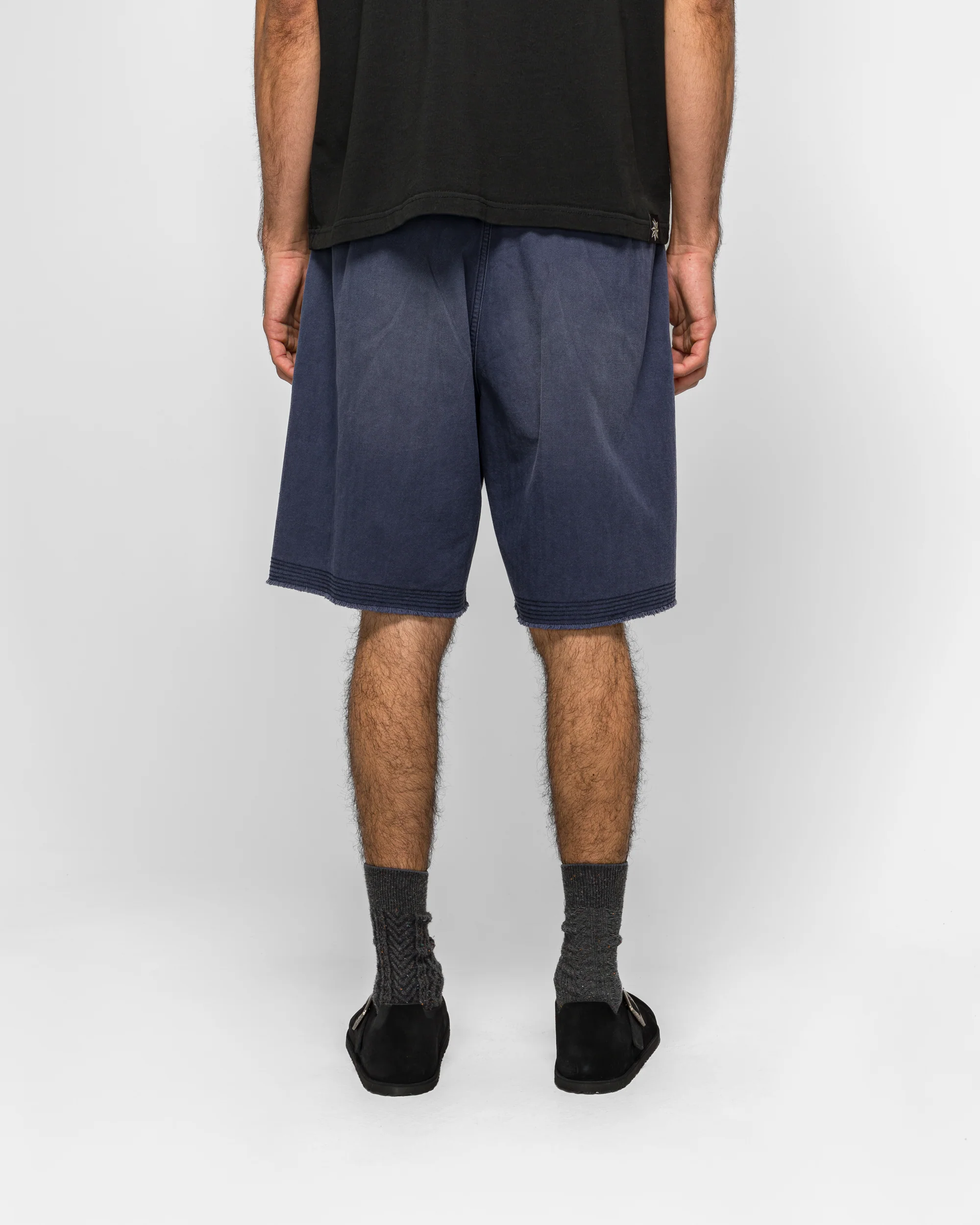 Pleated Work Short - Navy - Image 4