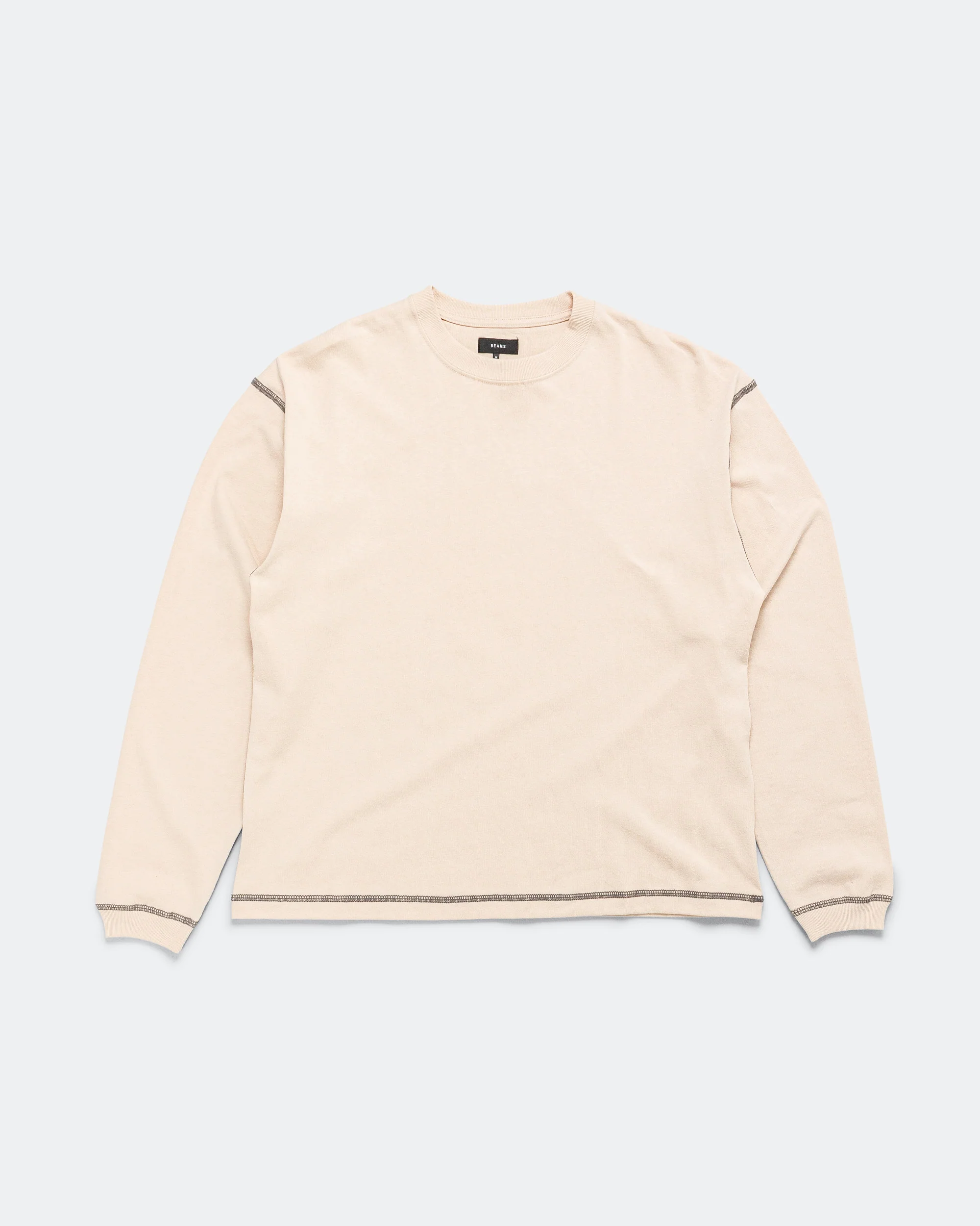 Back Stitch Crew Neck - Natural