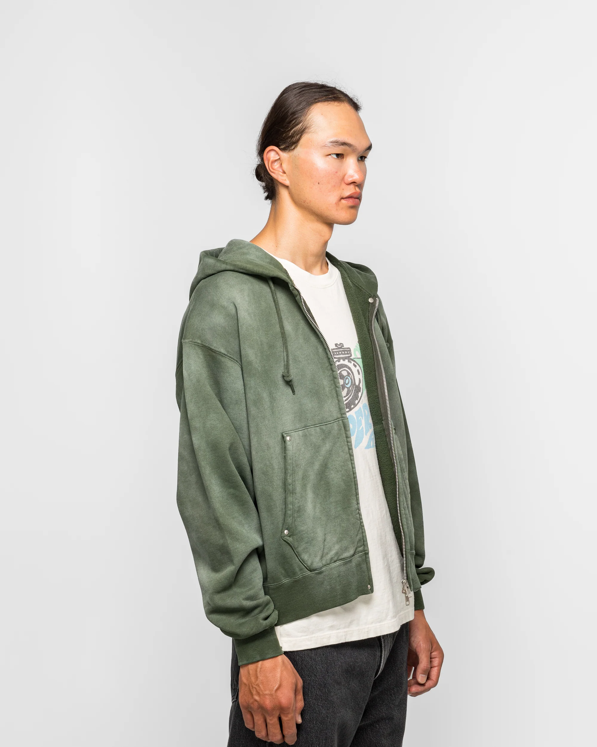 Fade Rivet Hoodie - Fade Green - Image 3