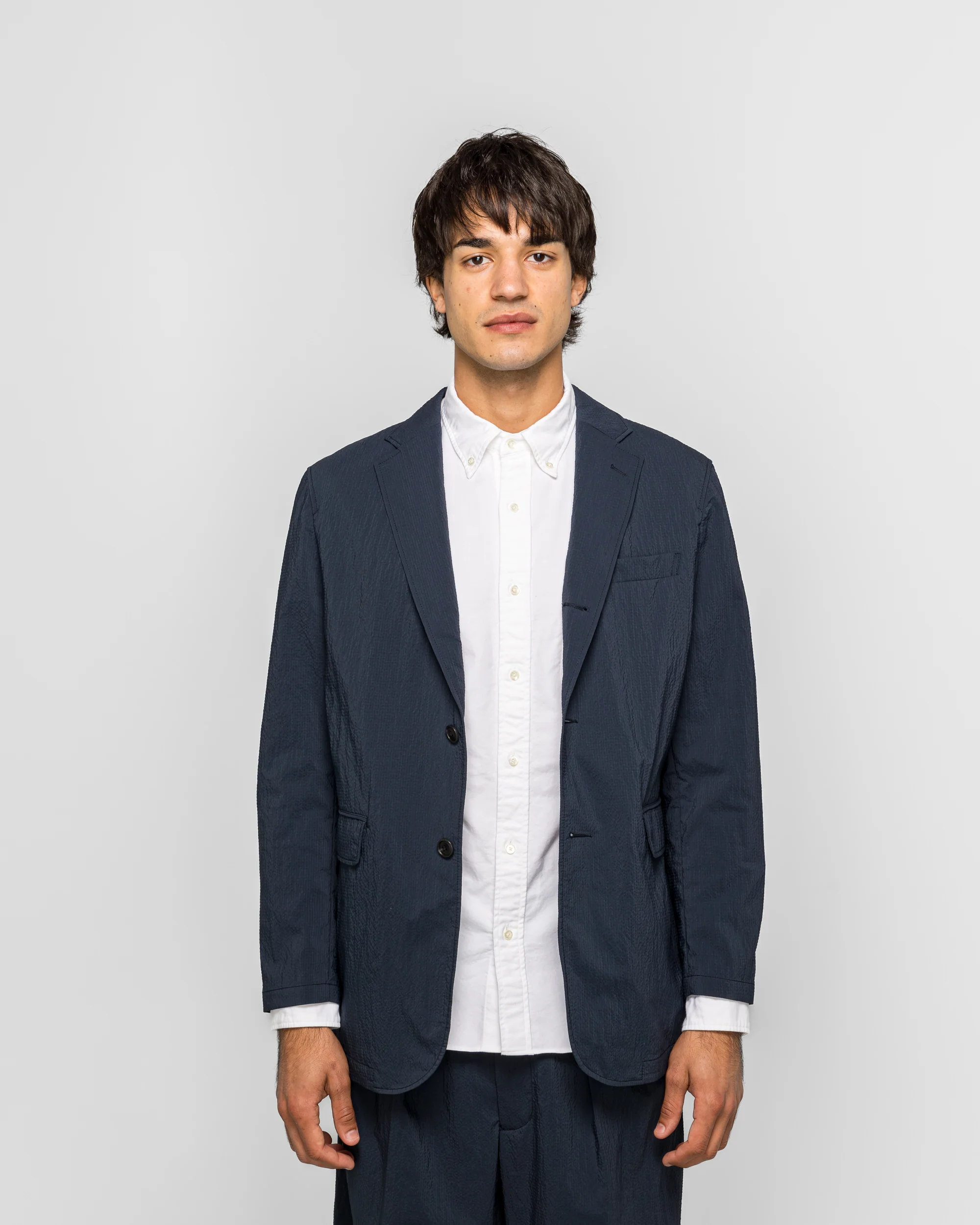 3B Anywhere(wear) Jacket Seersucker Plaid - Navy - Image 2