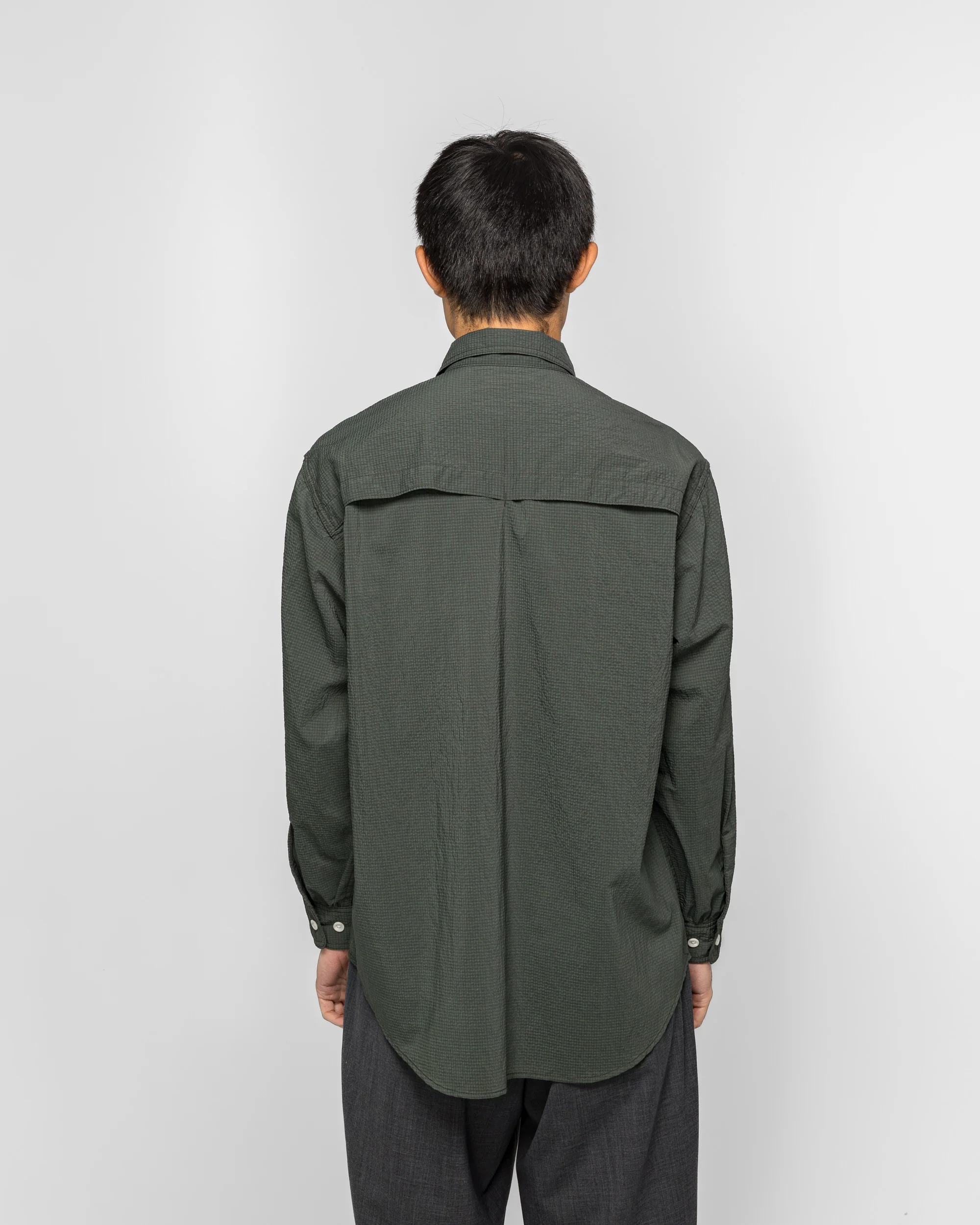 Adventure Shirt IV Seersucker Gingham - Green/Black - Image 4