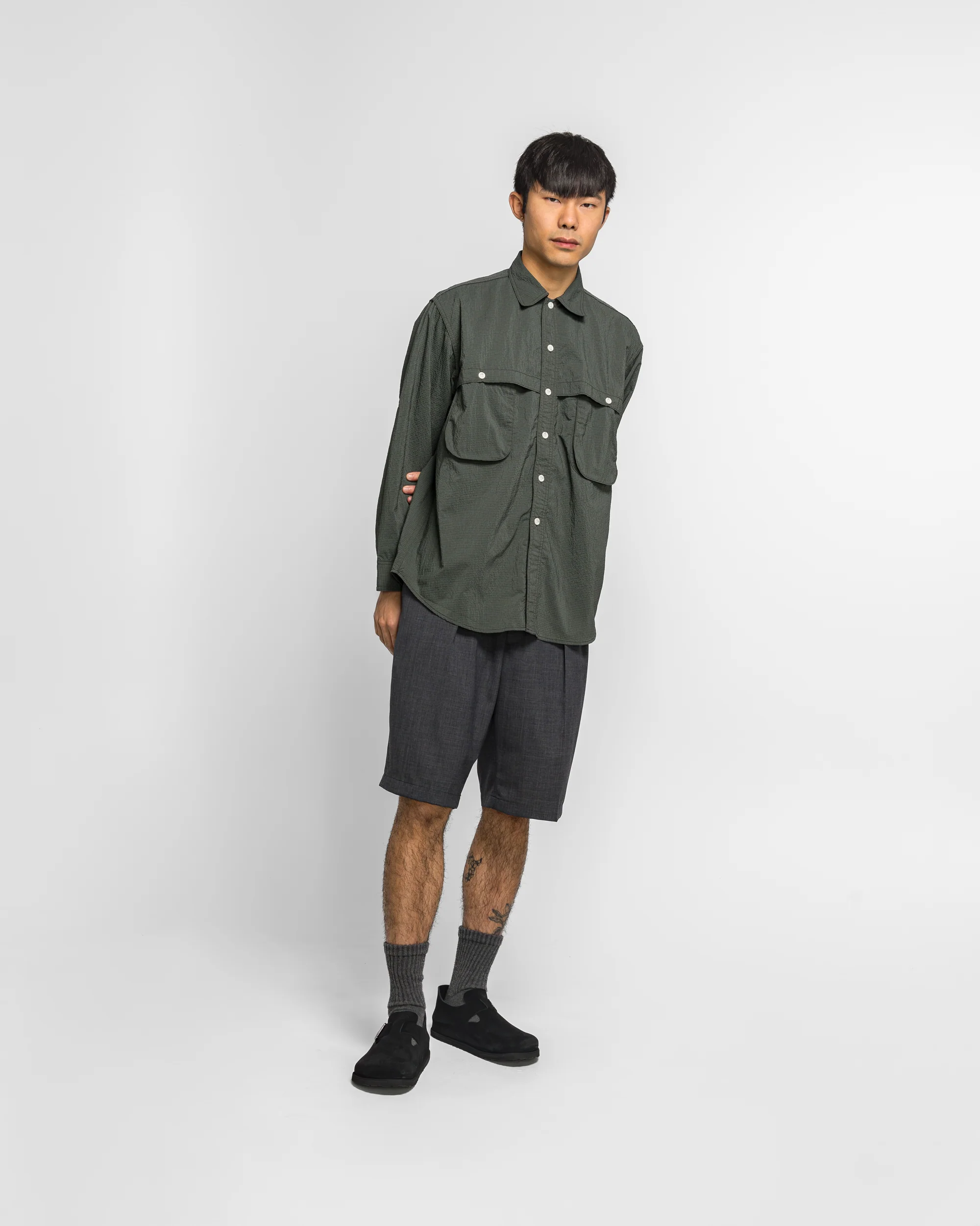 Adventure Shirt IV Seersucker Gingham - Green/Black - Image 6