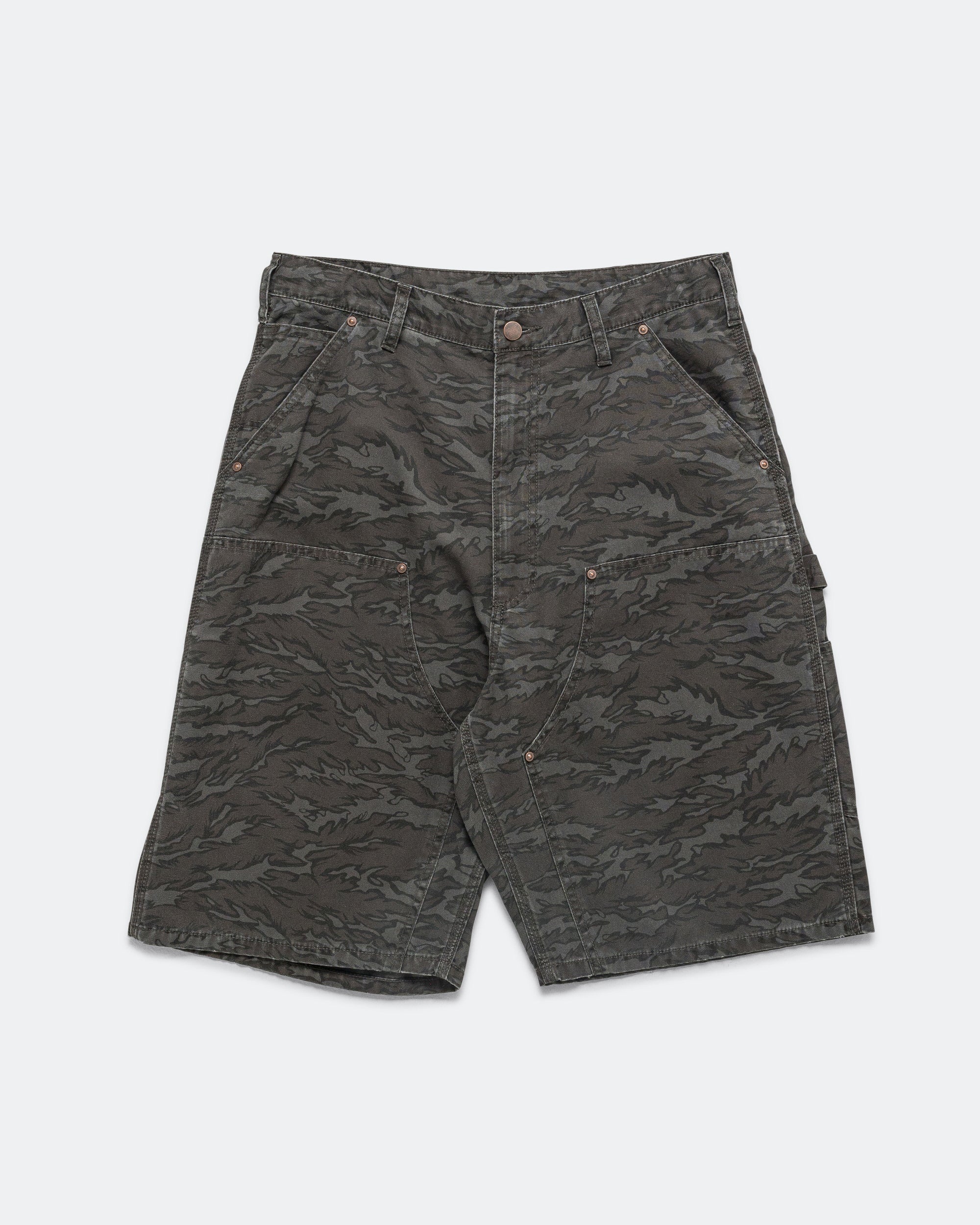 Print Double Knee Shorts - Camo