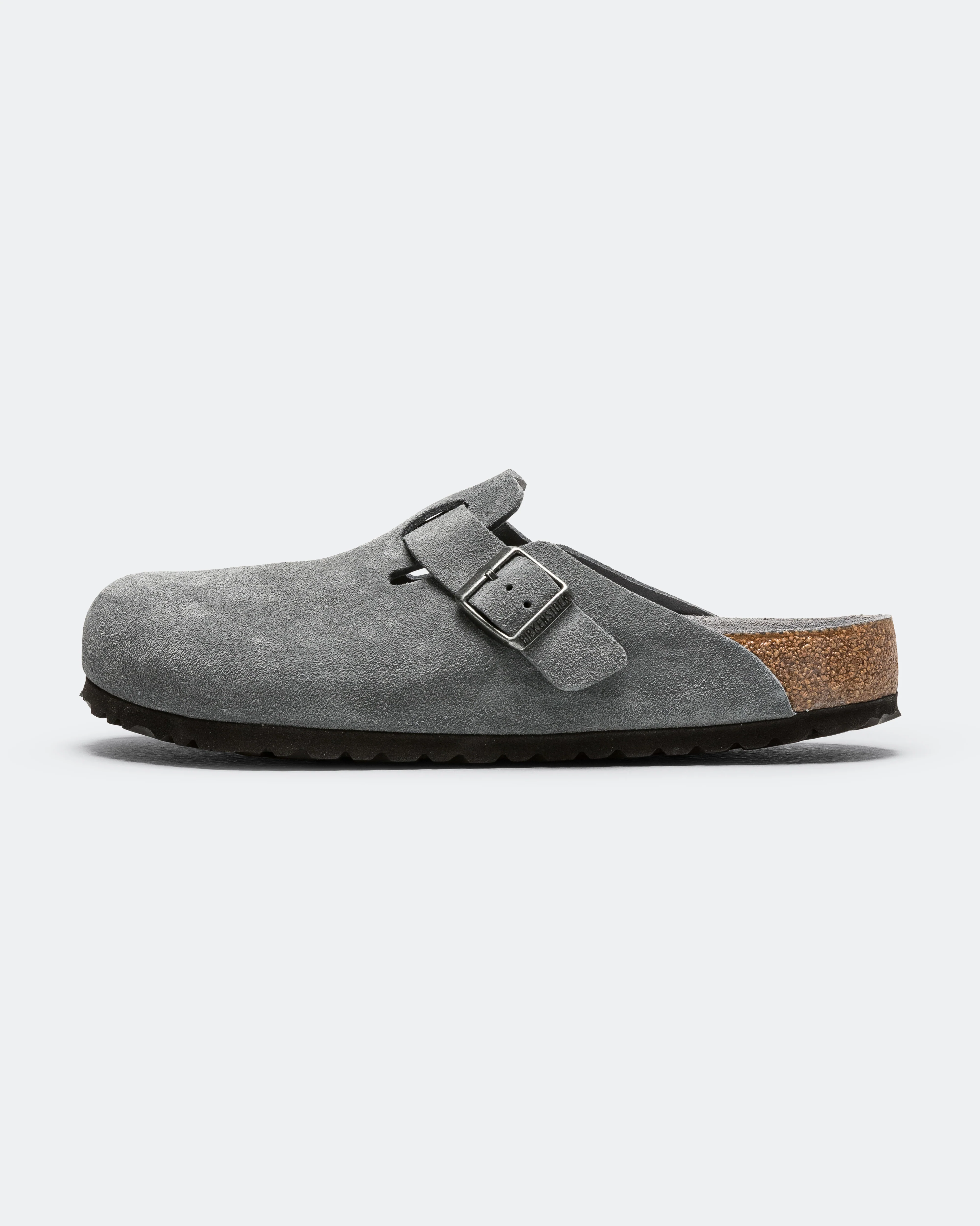 Boston SFB - Basalt Grey Tonal Footbed Suede Leather