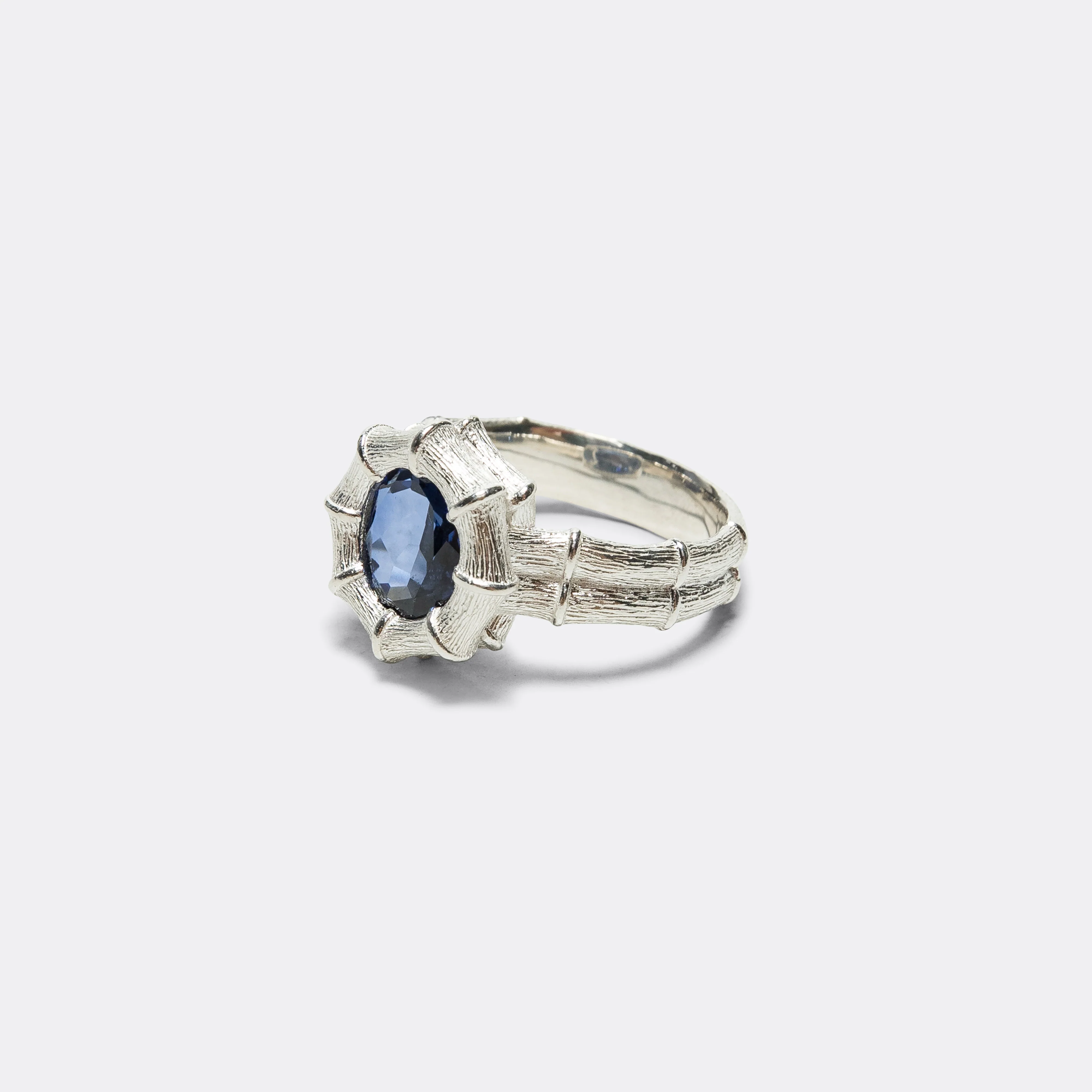 Bamboo Ring - Blue/925 Silver - Image 3
