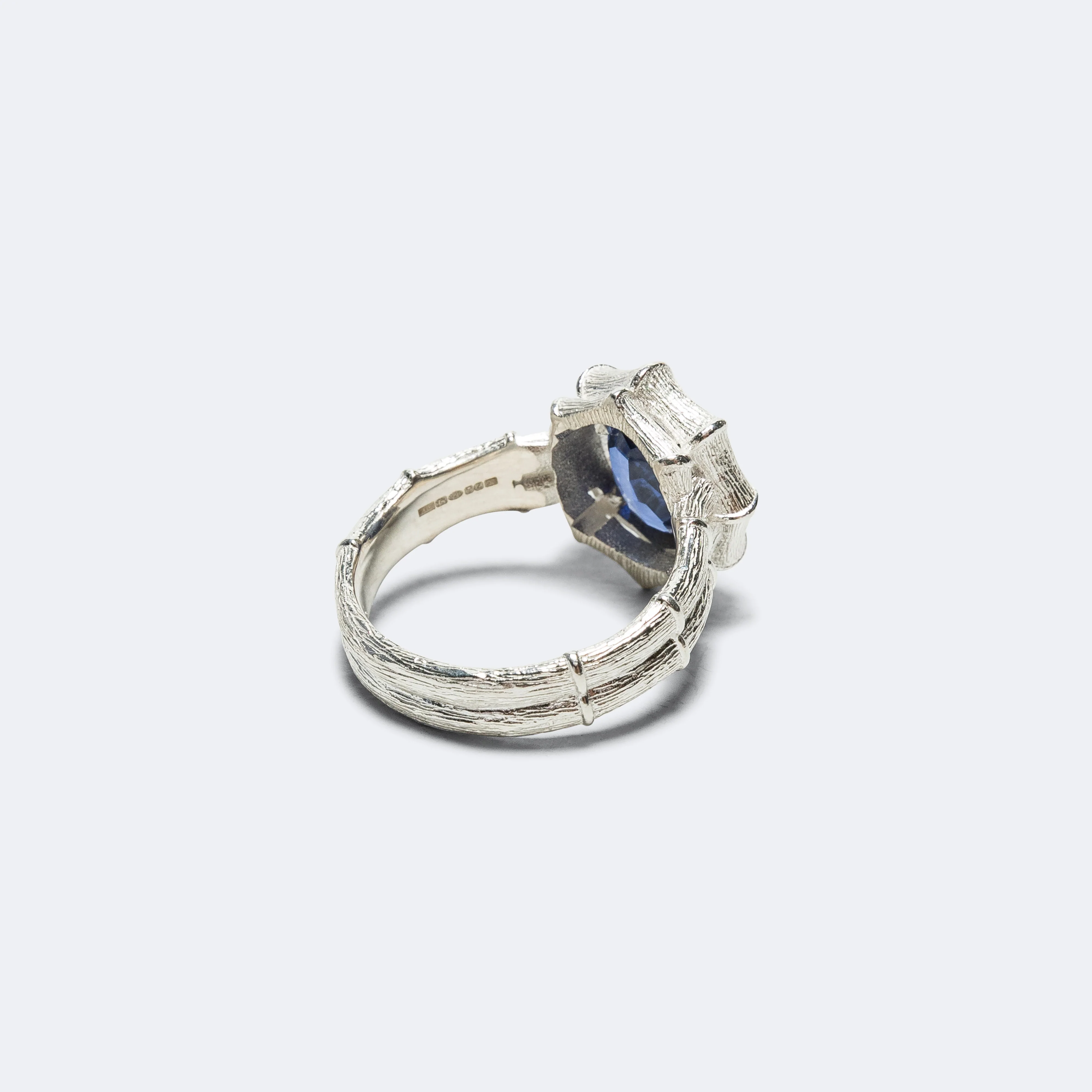 Bamboo Ring - Blue/925 Silver - Image 4