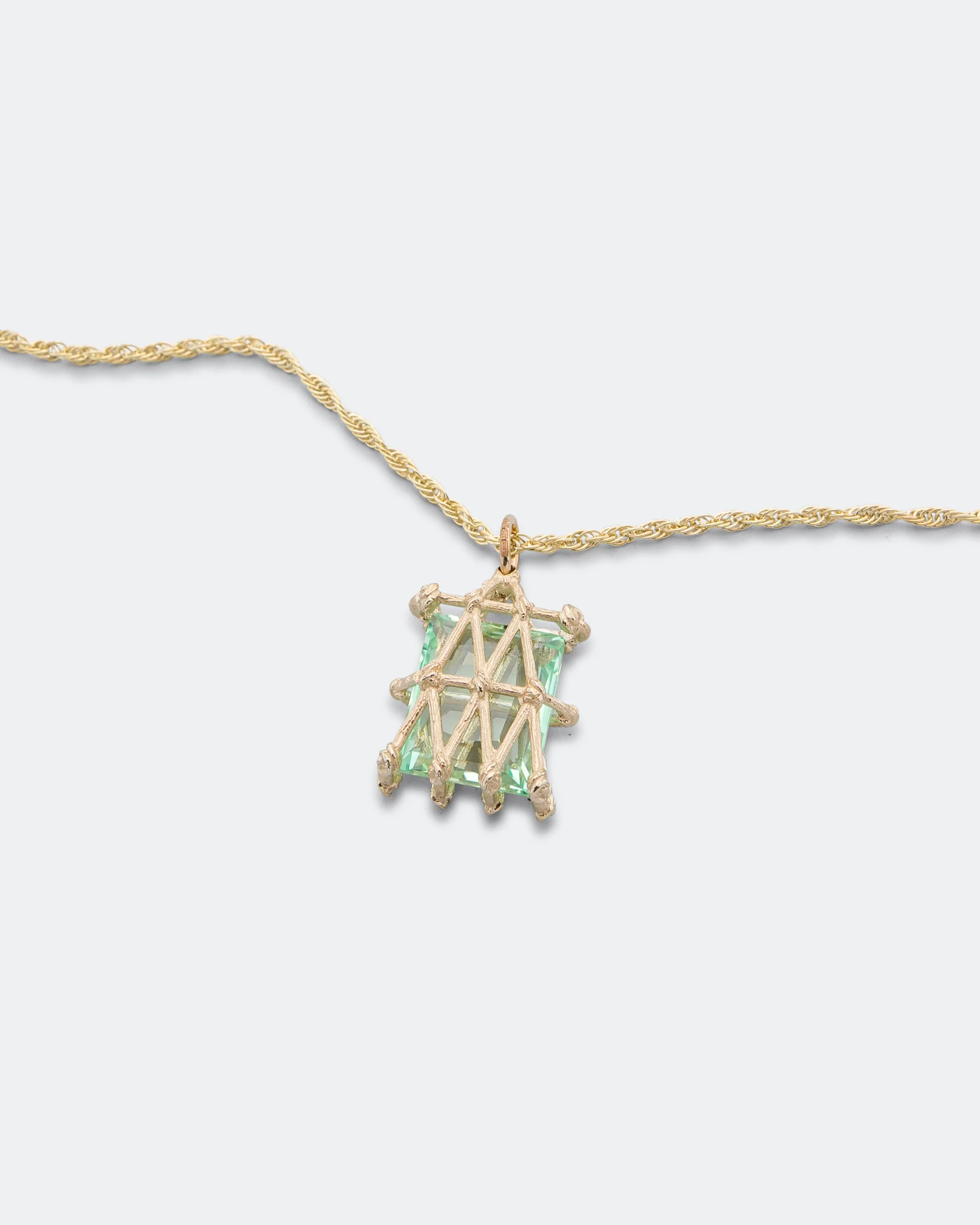 Basket Pendant (Green) - 9K Gold - Image 3