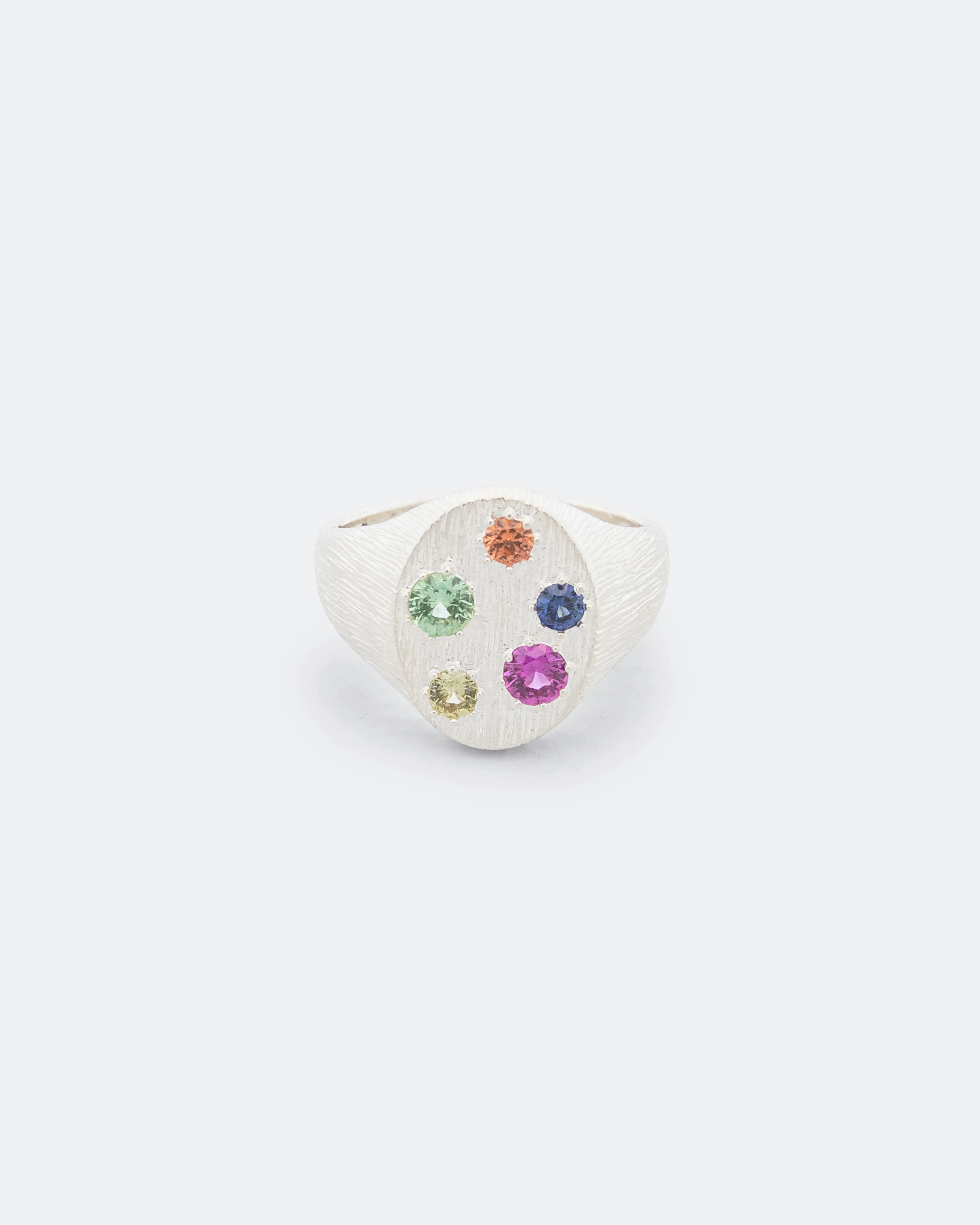 Floral Border Signet - 925 Silver