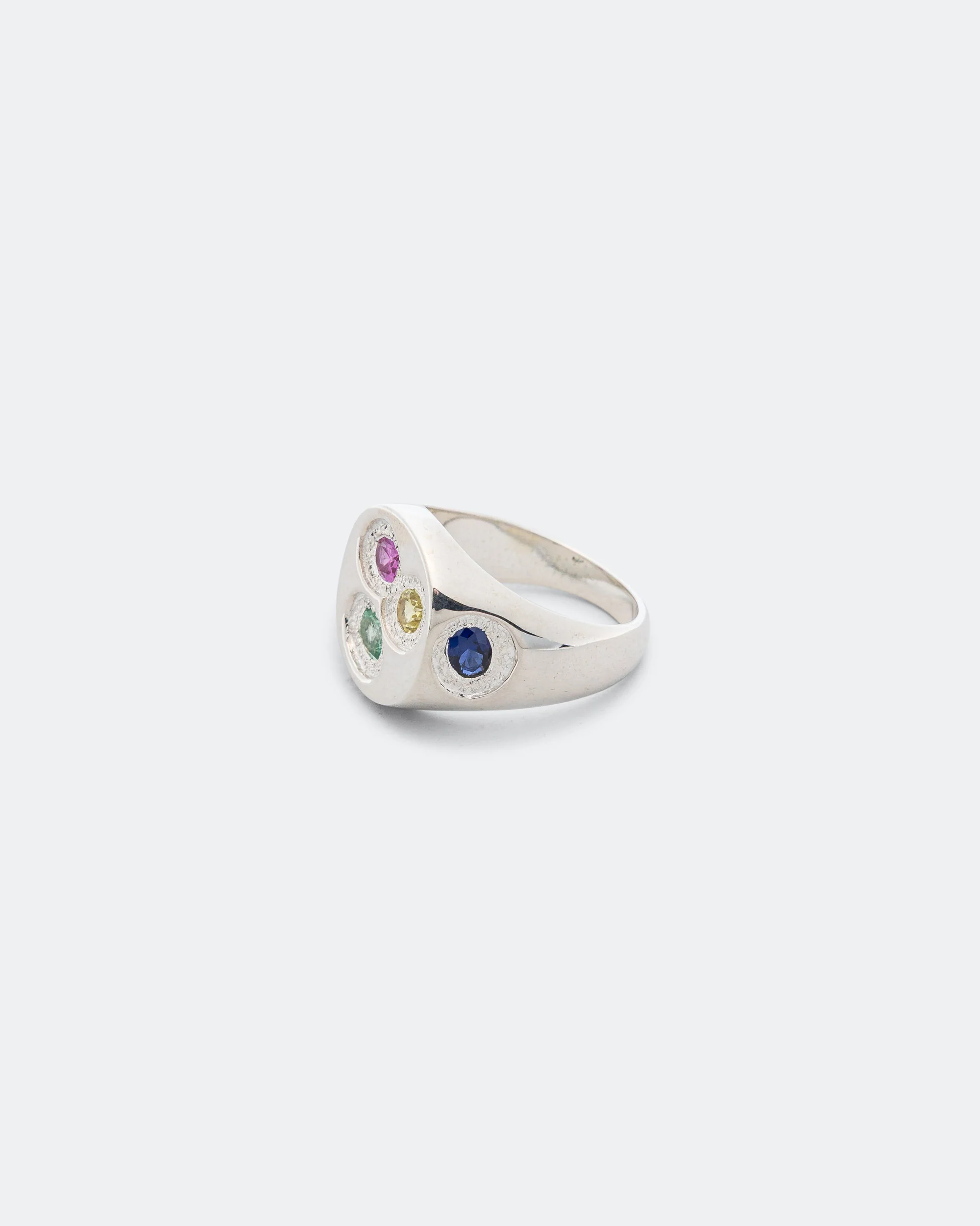 Oval Chloroplast Signet (Multi) - 925 Silver - Image 3