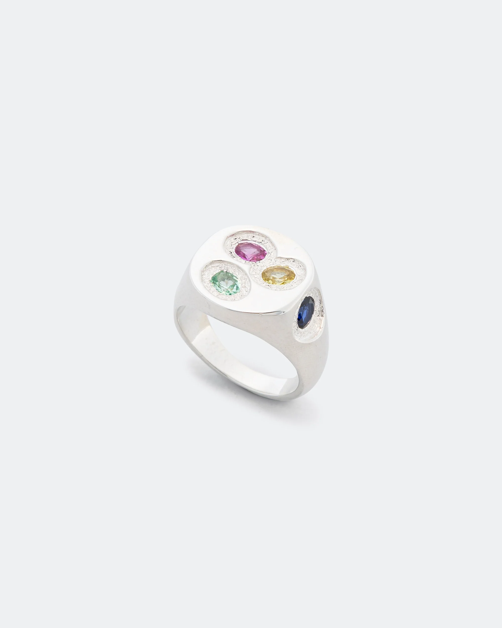 Oval Chloroplast Signet (Multi) - 925 Silver - Image 4